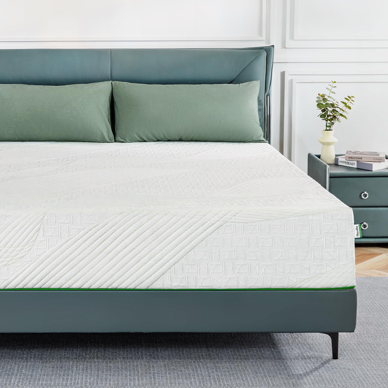 Novilla Twin Mattress, Memory Foam Mattress Twin Size 10 Inch, Cooling Twin Mattress In A Box For Back Pain Relief, Medium Firm