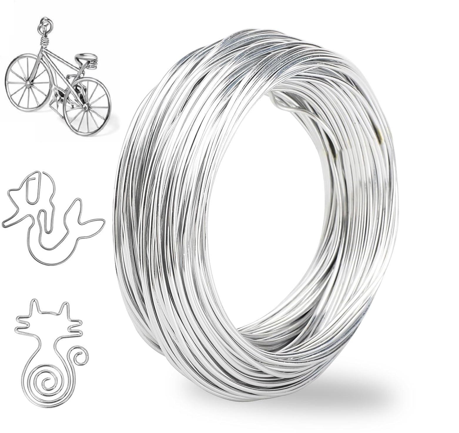 Art Ifact 20 Meters  14 Gauge (2Mm) Aluminium Silver Art And Craft Wire For Jewellery Making, Flower Decoration, And Stop Anima