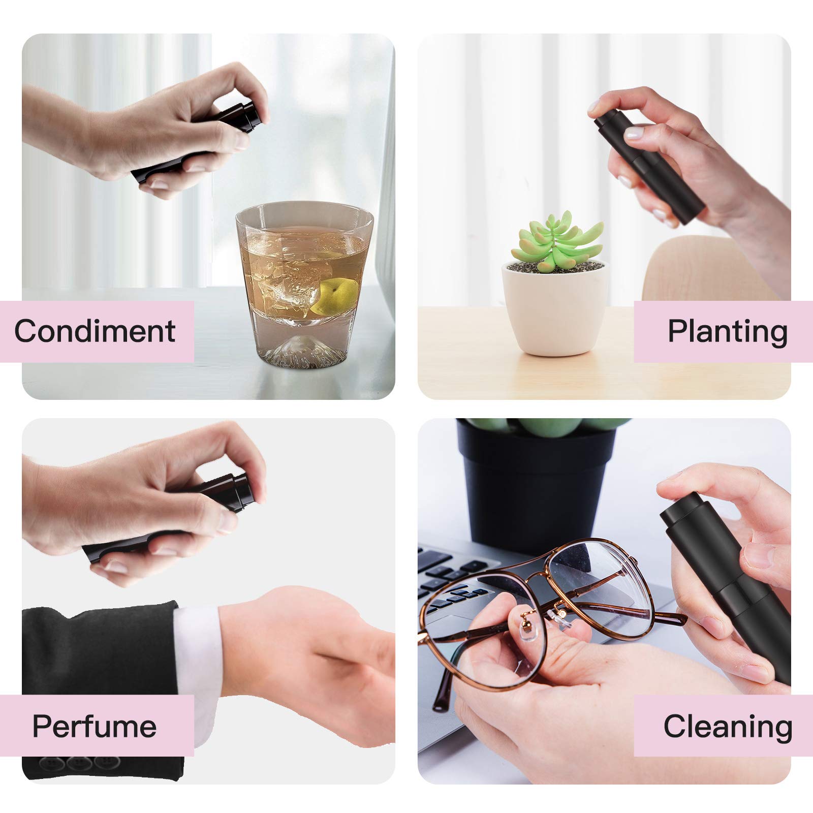 Tekson 9Pcs 8Ml Travel Perfume Atomizer Refillable, Mini Cologne Spray Bottle Empty, Small Aftershave Sprayer For Liquid Dispens
