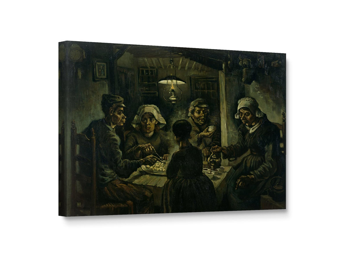 Niwo Art - The Potato Eaters, World'S Most Famous Paintings Series, Canvas Wall Art Home Decor, Gallery Wrapped, Stretched, Fram