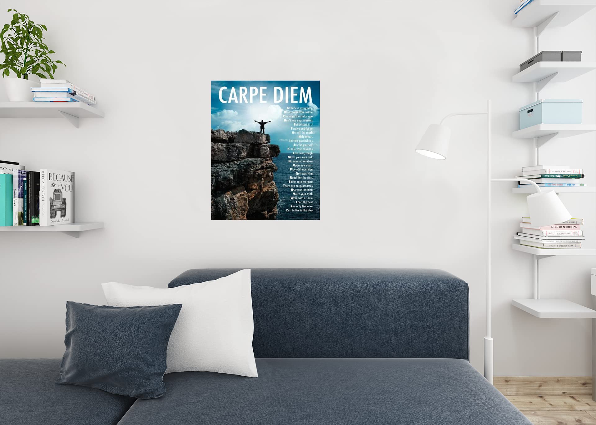 Carpe Diem Az Mountaintop Motivational Cool Wall Art Print Poster 24X36