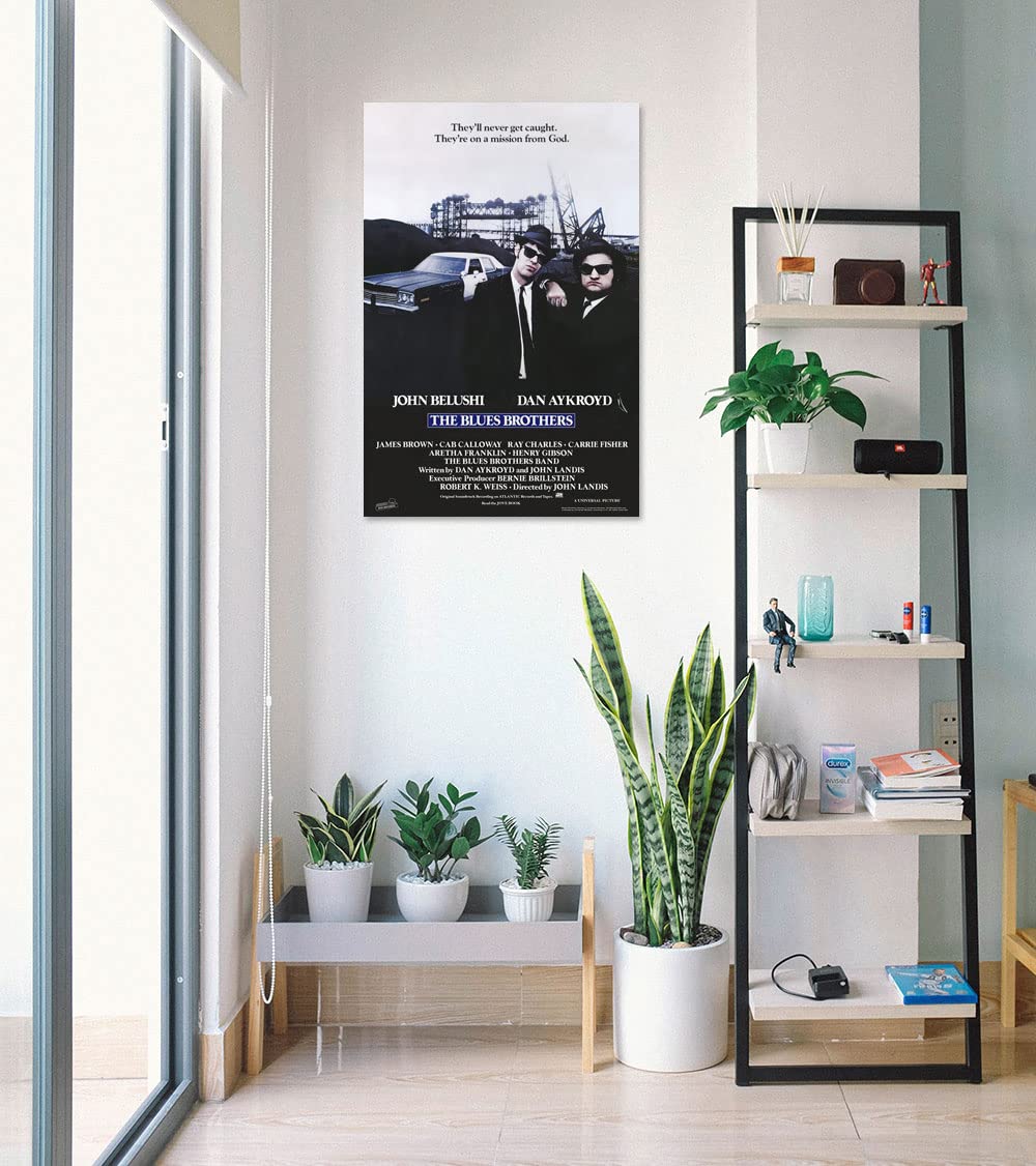 Poster Stop Online The Blues Brothers - Movie Poster (Regular Style - On A Mission From God) (Size: 24'' X 36'')