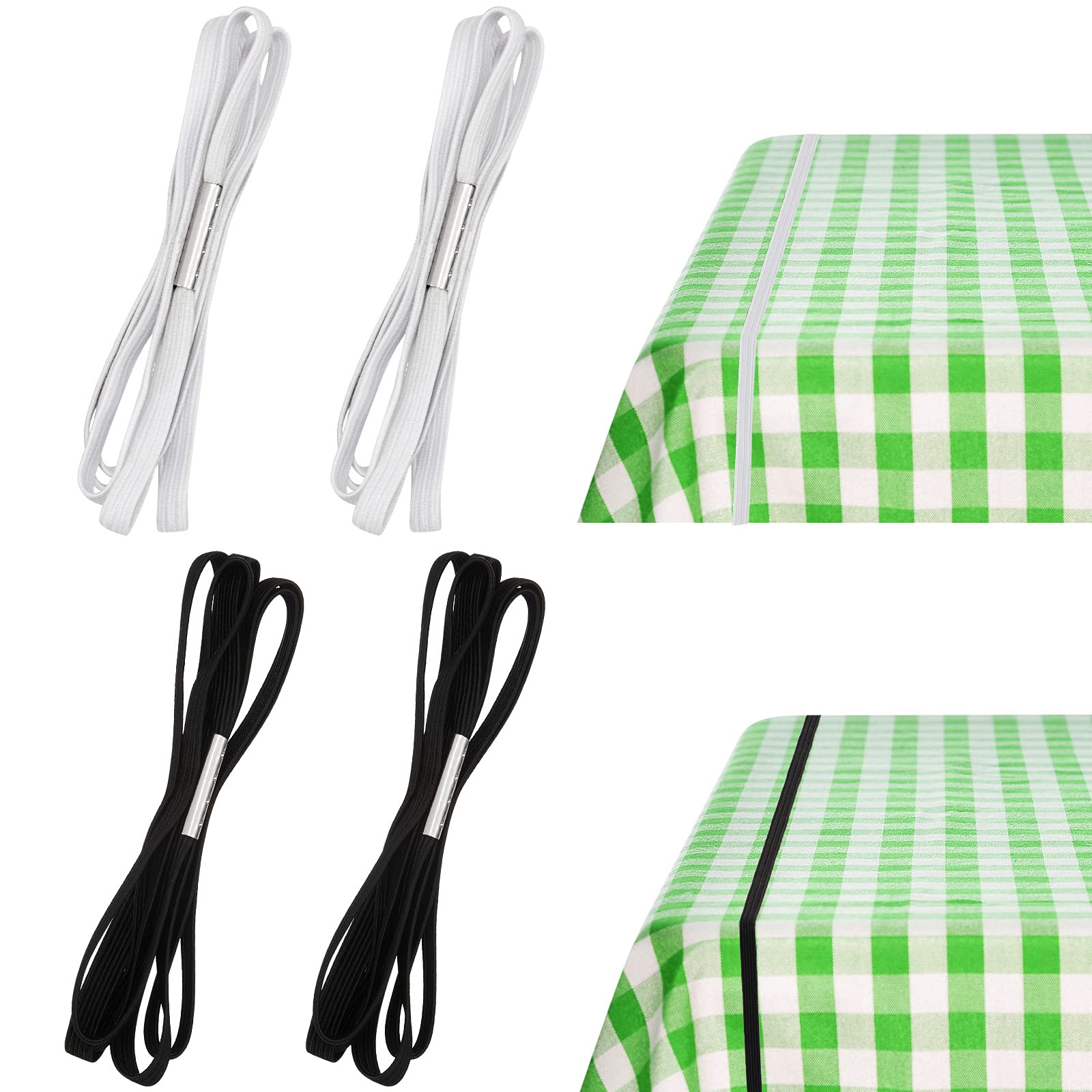 Riakrum Table Bungees Tablecloth Strap Band Tablecloth Bungee Cord To Hold Down Table Cloth For Outdoor Tables Kitchen Tables Pi