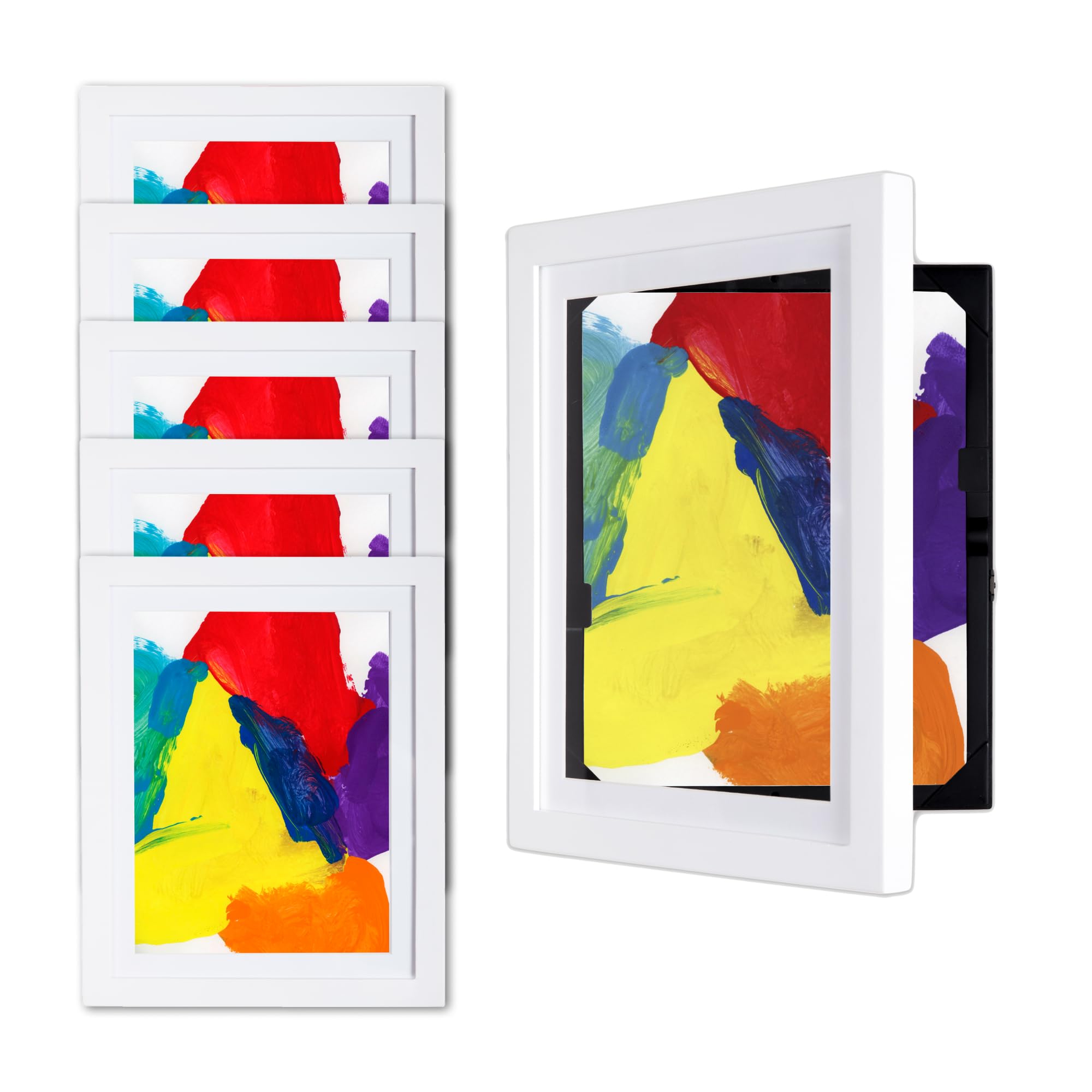 Dynamic Frames Front-Open Art Frame 6-Pack - for 8.5x11 Items, Store up to 50 Per Frame, Vertical or Horizontal, 11.75 x 14.75 O