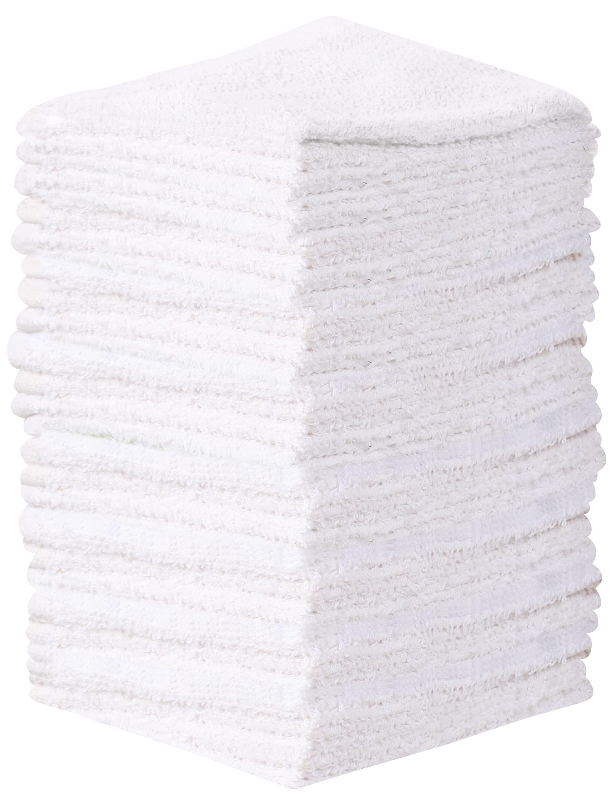 Towel And Linen Mart 100% Cotton - Wash Cloth Set - Pack Of 24, Flannel Face Cloths, Highly Absorbent And Soft Feel Fingertip To