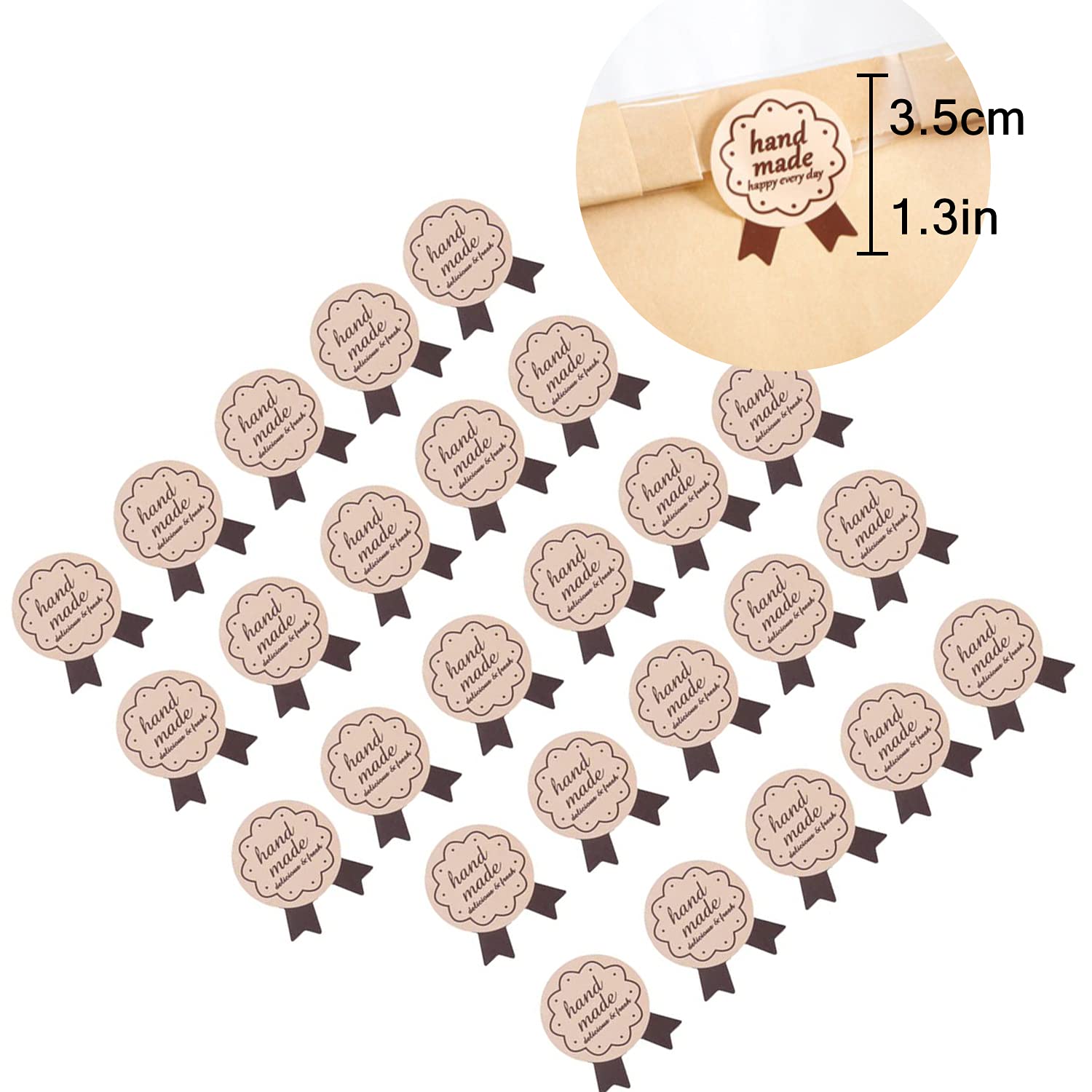 Gm Home 25 Pcs Toast Paper Bag Kraft Bread Bag With Front Window Label Seal Sticker Packaging Paper Bakery Bag For Loaf Pastry C