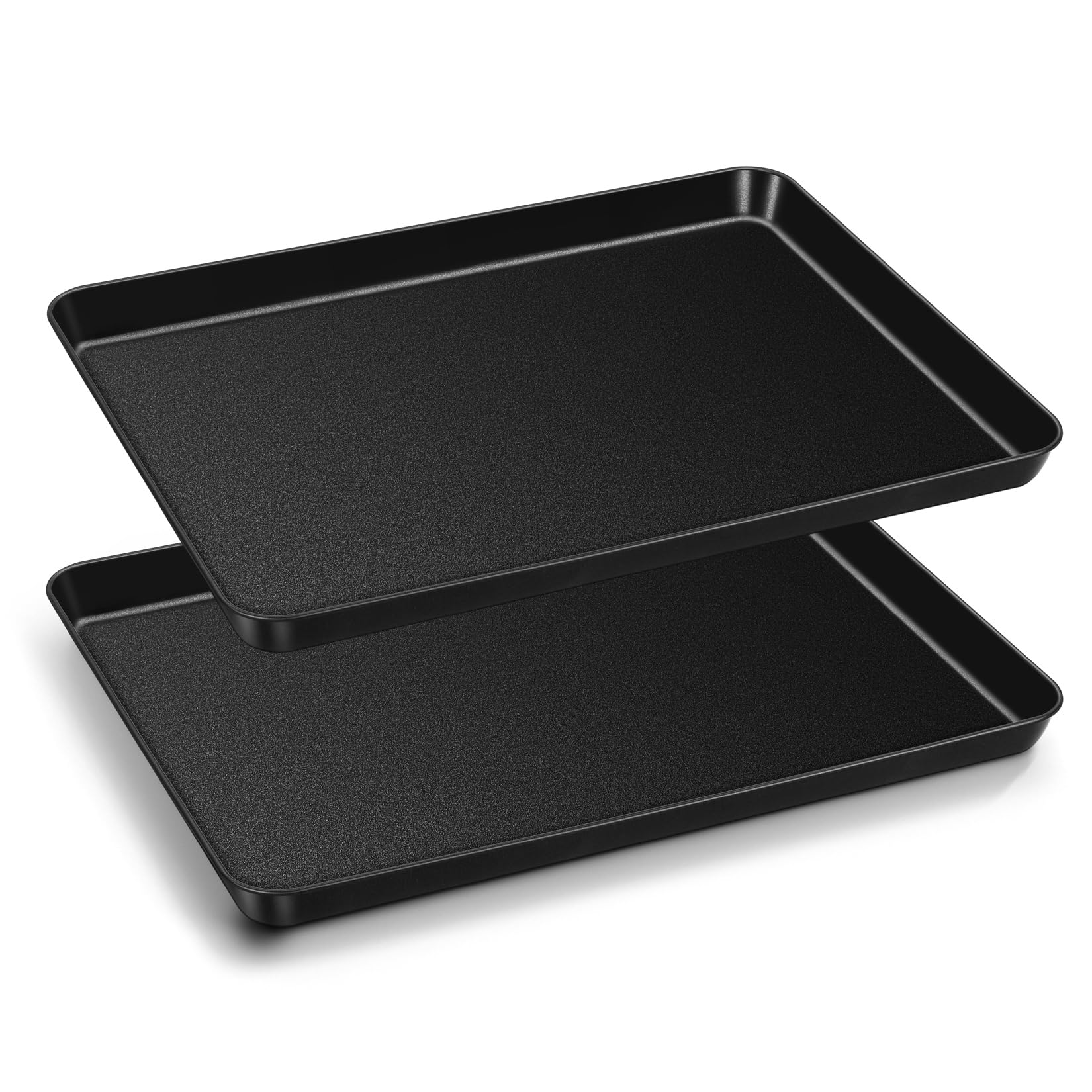 TeamFar Baking Sheets, 16 x 12 x 1 Carbon Steel Cookie Sheet, 2 PCS