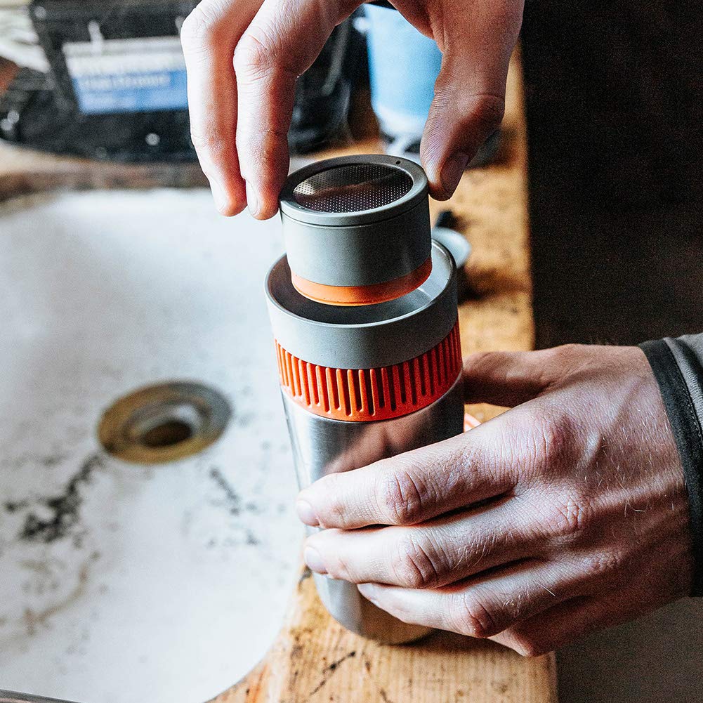 Wacaco Pipamoka Portable Coffee Maker, Coffee Brewer, All-In-One Vacuum Pressured,Insulated Travel Mug, Hand Powered And Filter