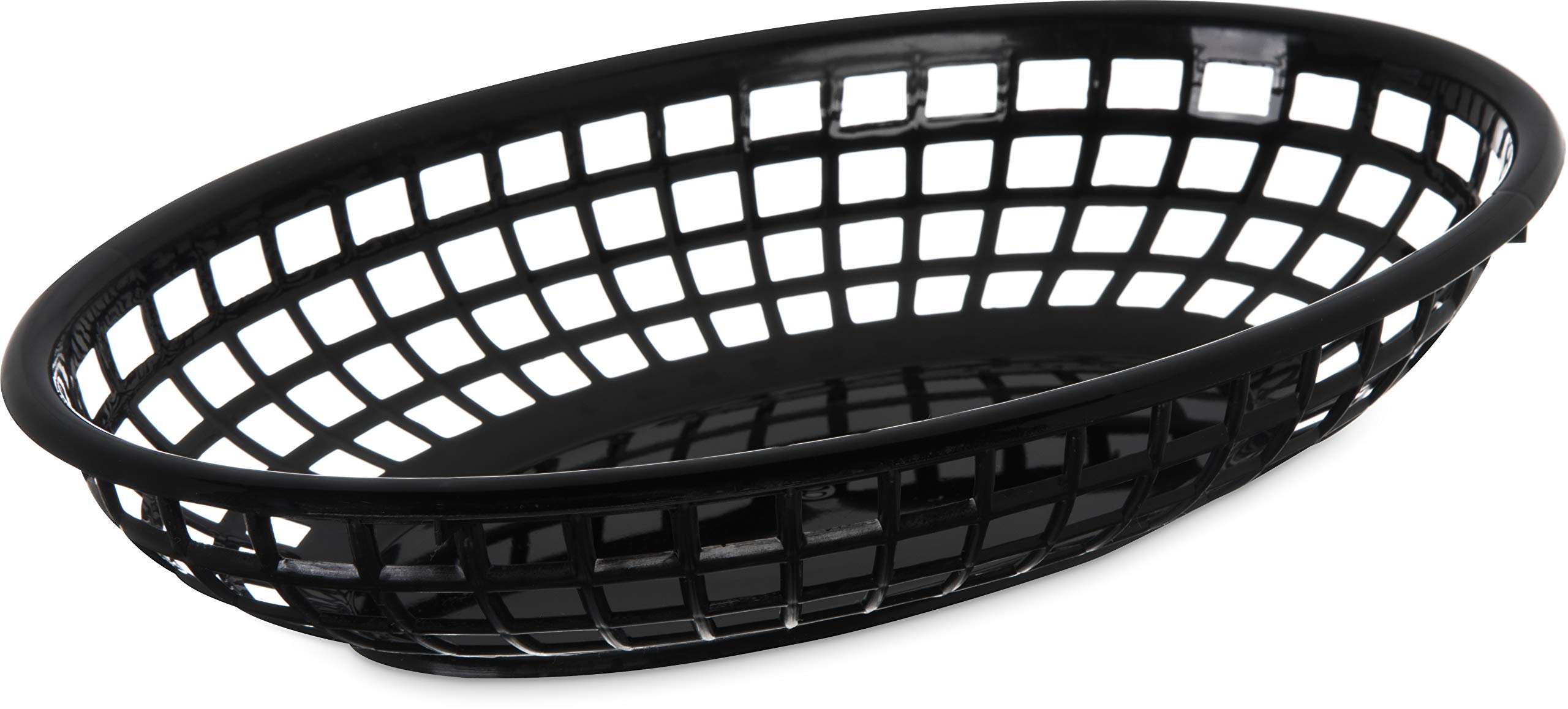 Cfs 033303 Restaurant Quality Oval Basket Display, Polyethylene, 9-1/4'' X 6'', Black