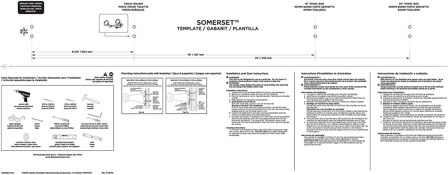 Franklin Brass 139569 Somerset -Towel Bar, 18 Inch, Brushed Nickel