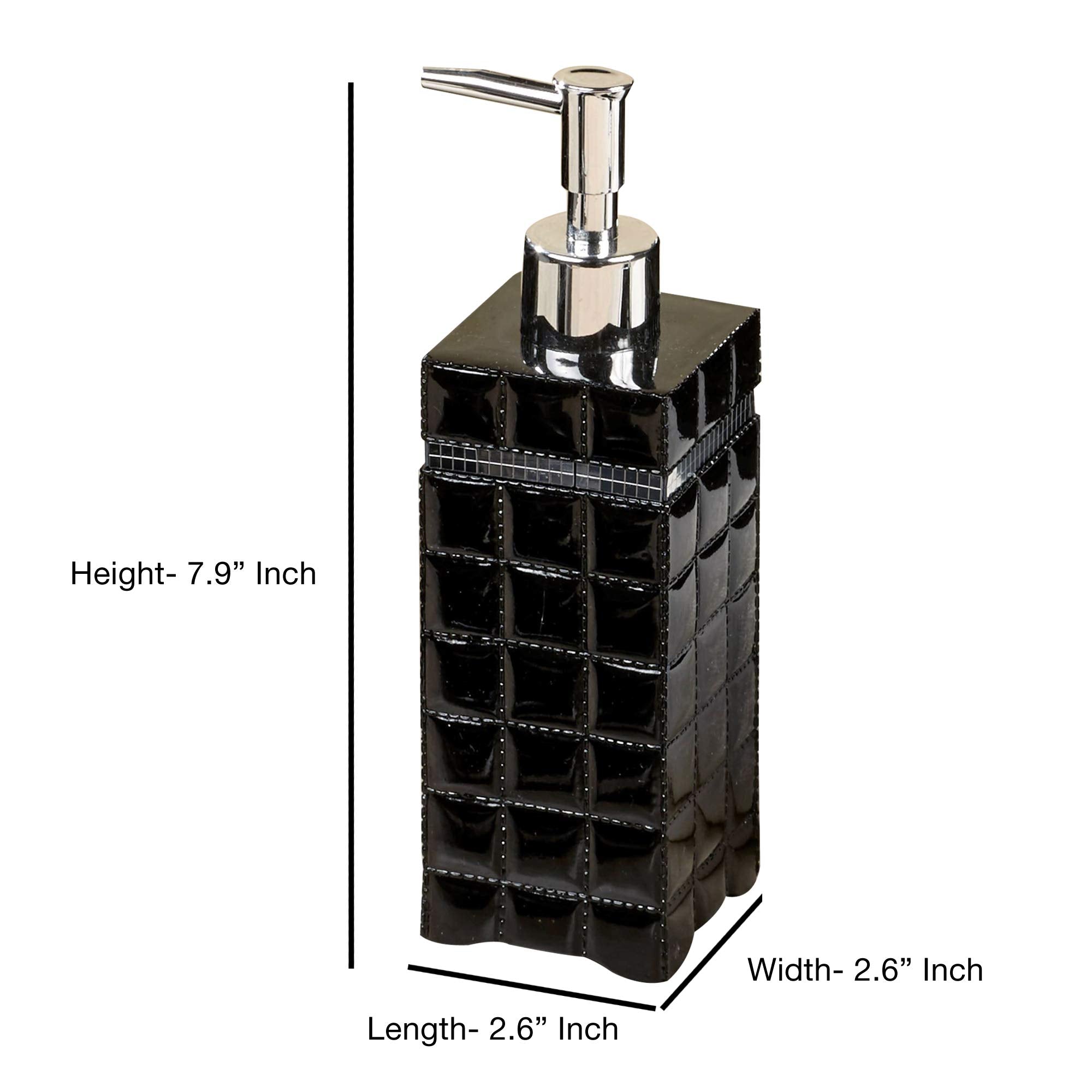 Nu Steel Gb6H Giraffe Black Refillable Dispenser Pump Bottle For Bathroom Vanity Countertop,Kitchen Sink-Holds Essential Oils,Lo