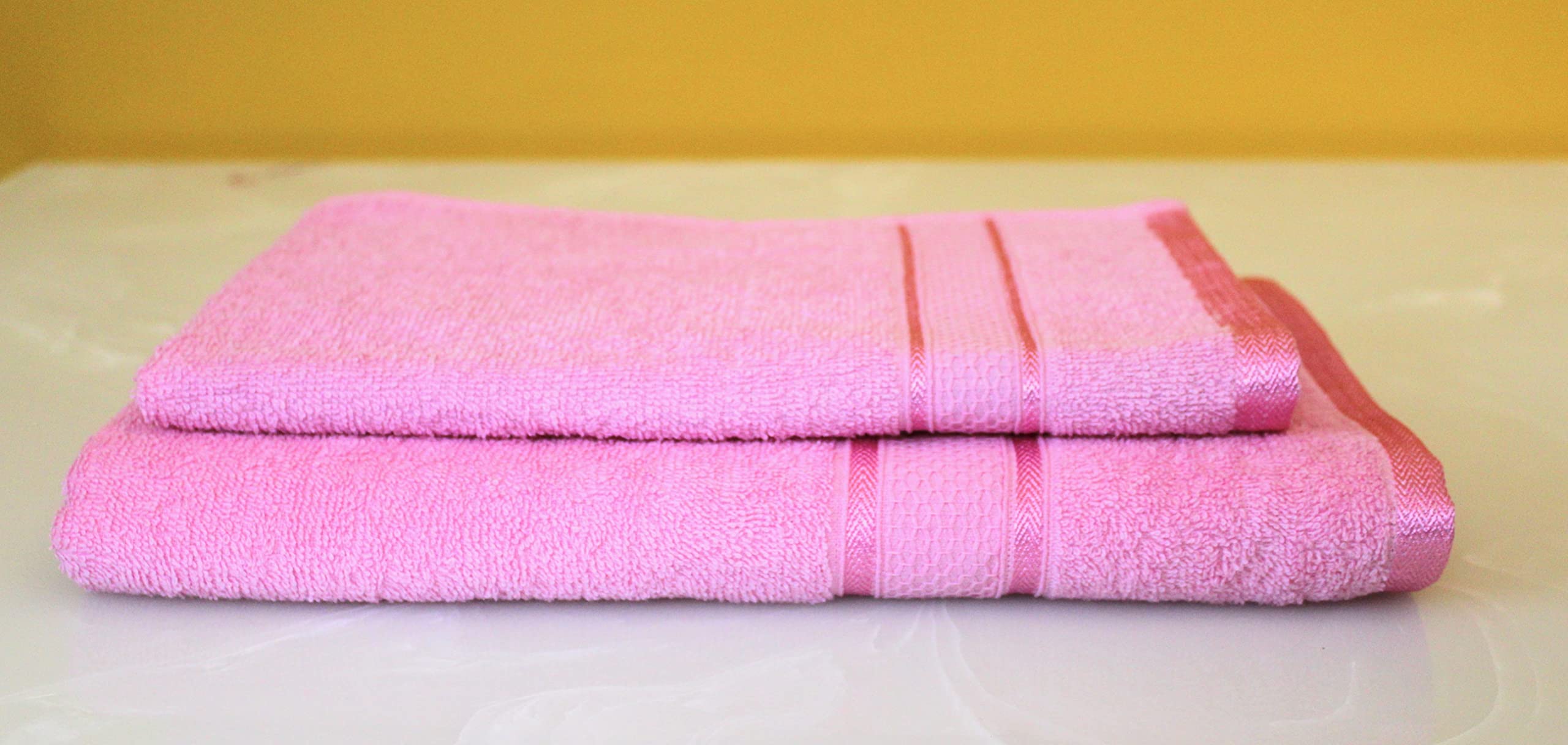 Frestol Terry - 1 Bath Towel + 1 Hand Towel (Pink)