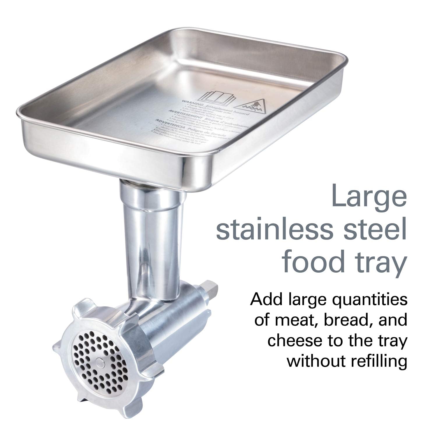 HAMILTON BEACH PROFESSIONAL 63245 Stand Mixer Specialty Metal Meat and Food Grinder Attachment Set  STAINLESS STEEL
