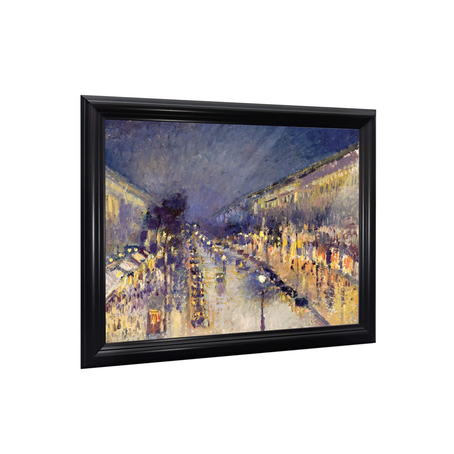 Crossroads Home Dcor The Boulevard Montmartre At Night By Camille Pissaro, Modern Urban Wall Art, 11X14 2408B
