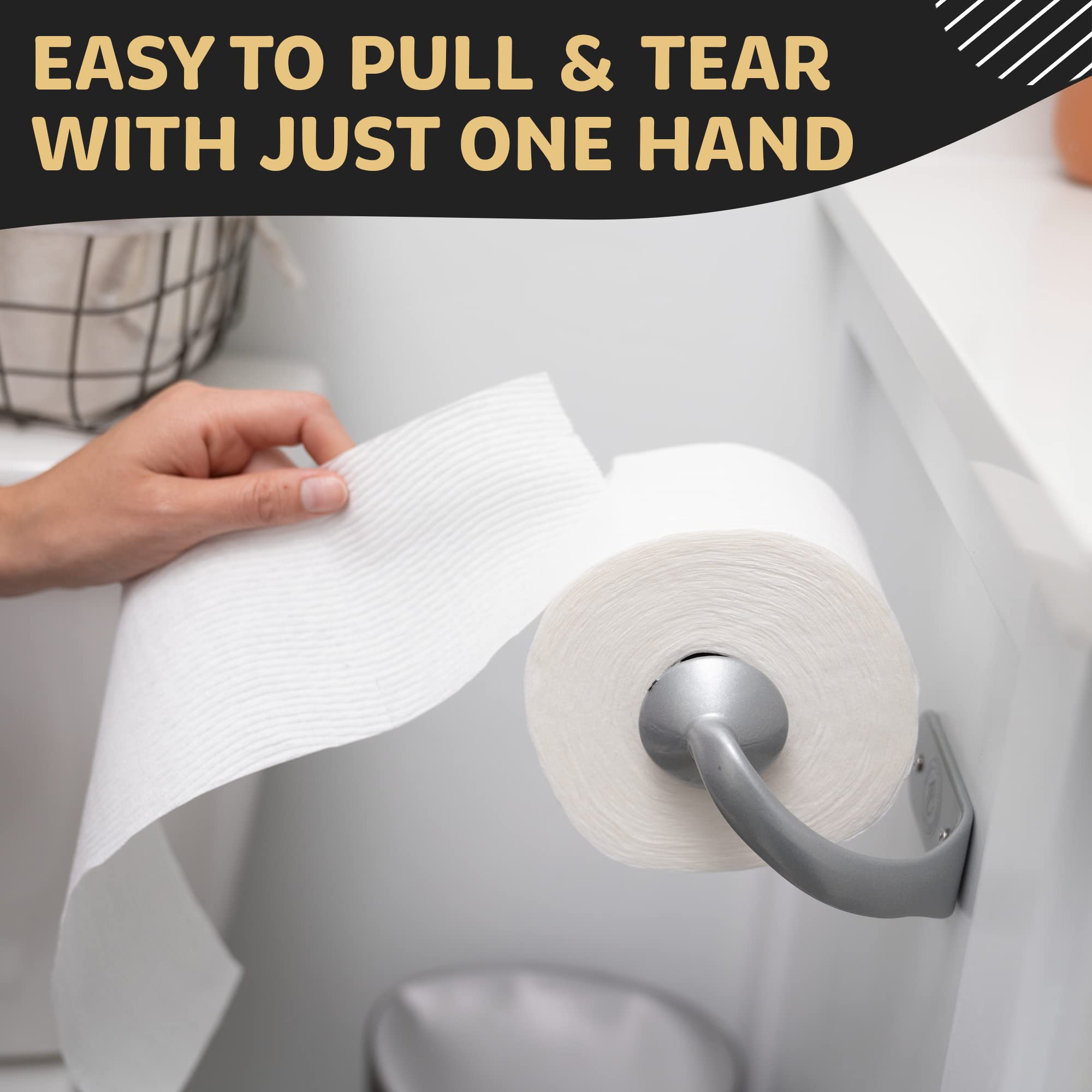 Bathroom Toilet Paper Holder Wall Mount Design - Stainless Steel Toilet Tissue Holder With Simple One Handed Operation - Easy To