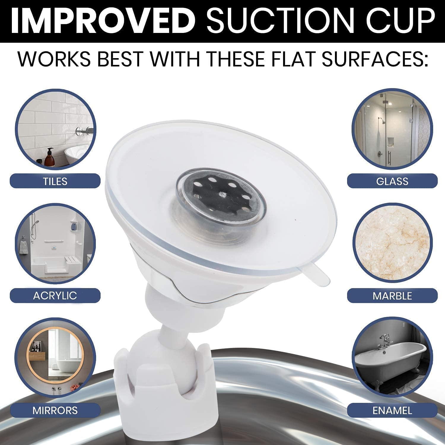 MIRRORVANA Fogless Shower Mirror for Shaving with Upgraded Suction  Anti Fog Shatterproof Surface and 360