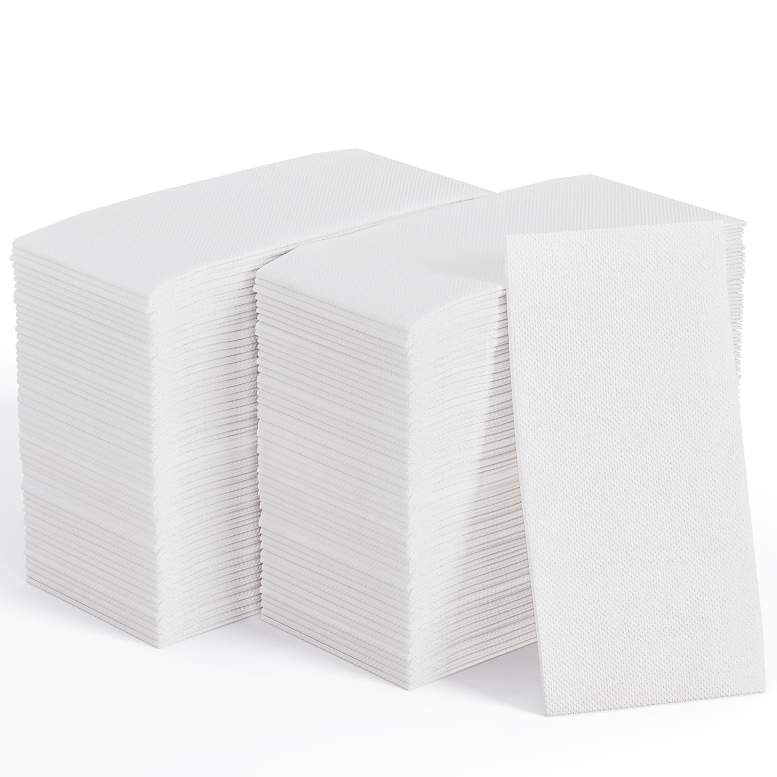 Jolly Chef 400 Pack Disposable Paper Napkins, Soft Bathroom Napkins Guest Disposable, 2-Ply White Paper Hand Towels For Hallowee