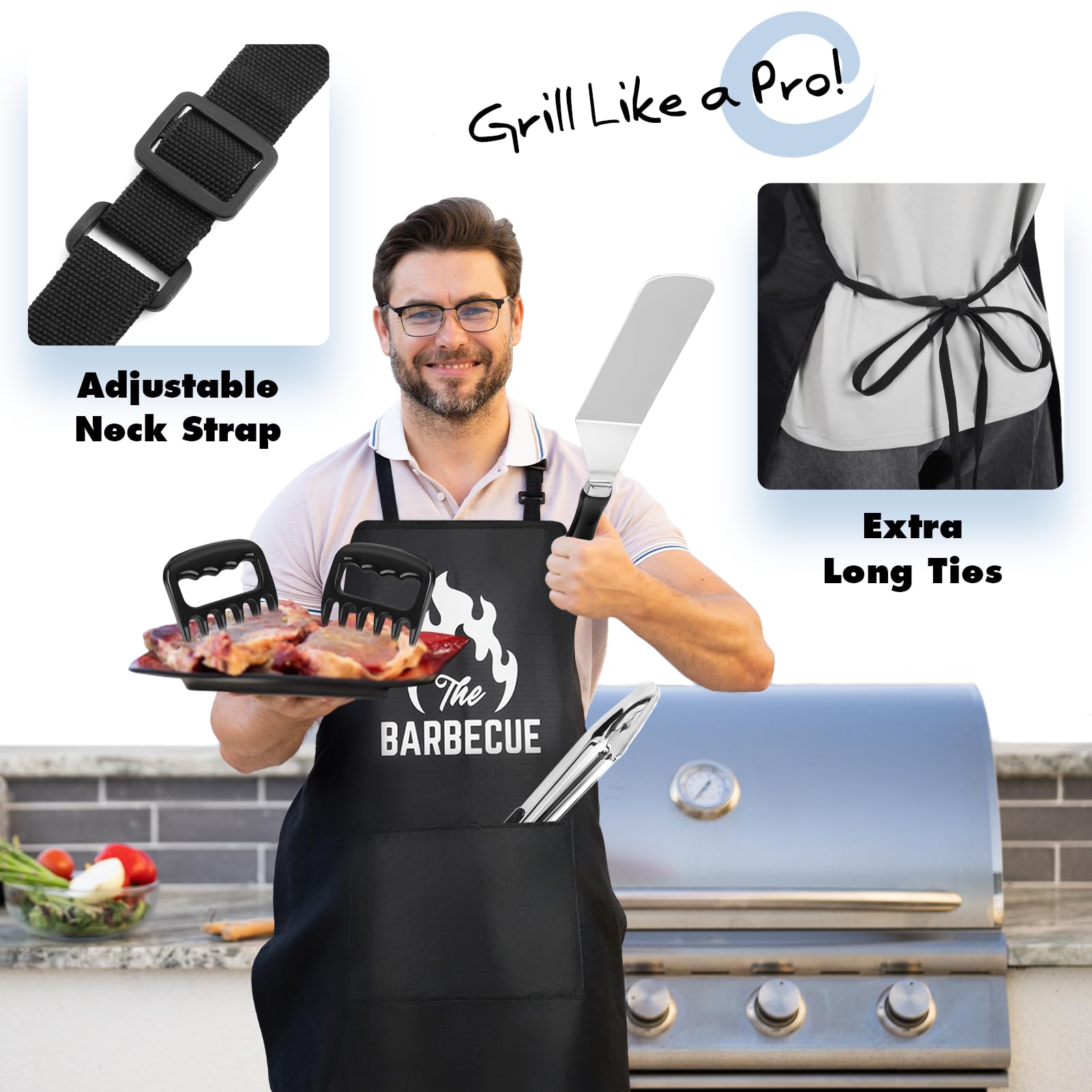 Pontual 31PCS Griddle Accessories Kit for Blackstone, Flat Top Hibachi Grill Spatula Set with 2 Melting Domes, Burger Press, Pat