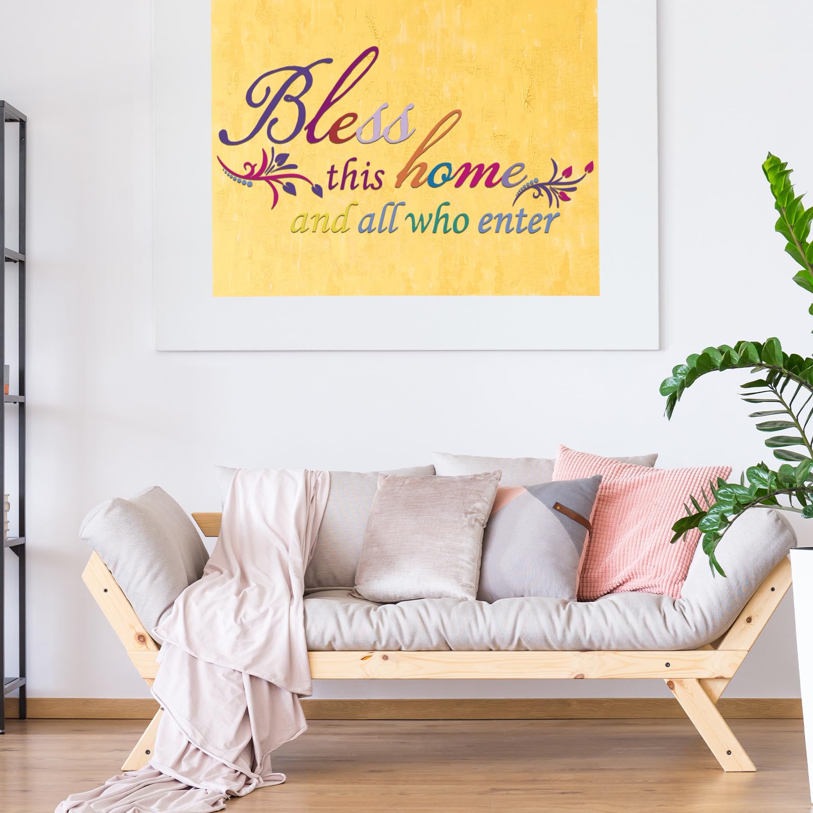 Zonon 3 Sheets Vinyl Wall Quote Stickers Love Faith Hope Family Inspirational Stickers Motivational Wall Decals Bible Verse Insp