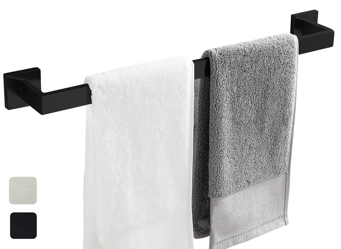24 Inch Towel Bar For Bathrooms 12/16/24/28/32/36 Inch Stainless Steel 304 Matte Black Towel Holder Modern Square Towel Rod Rust
