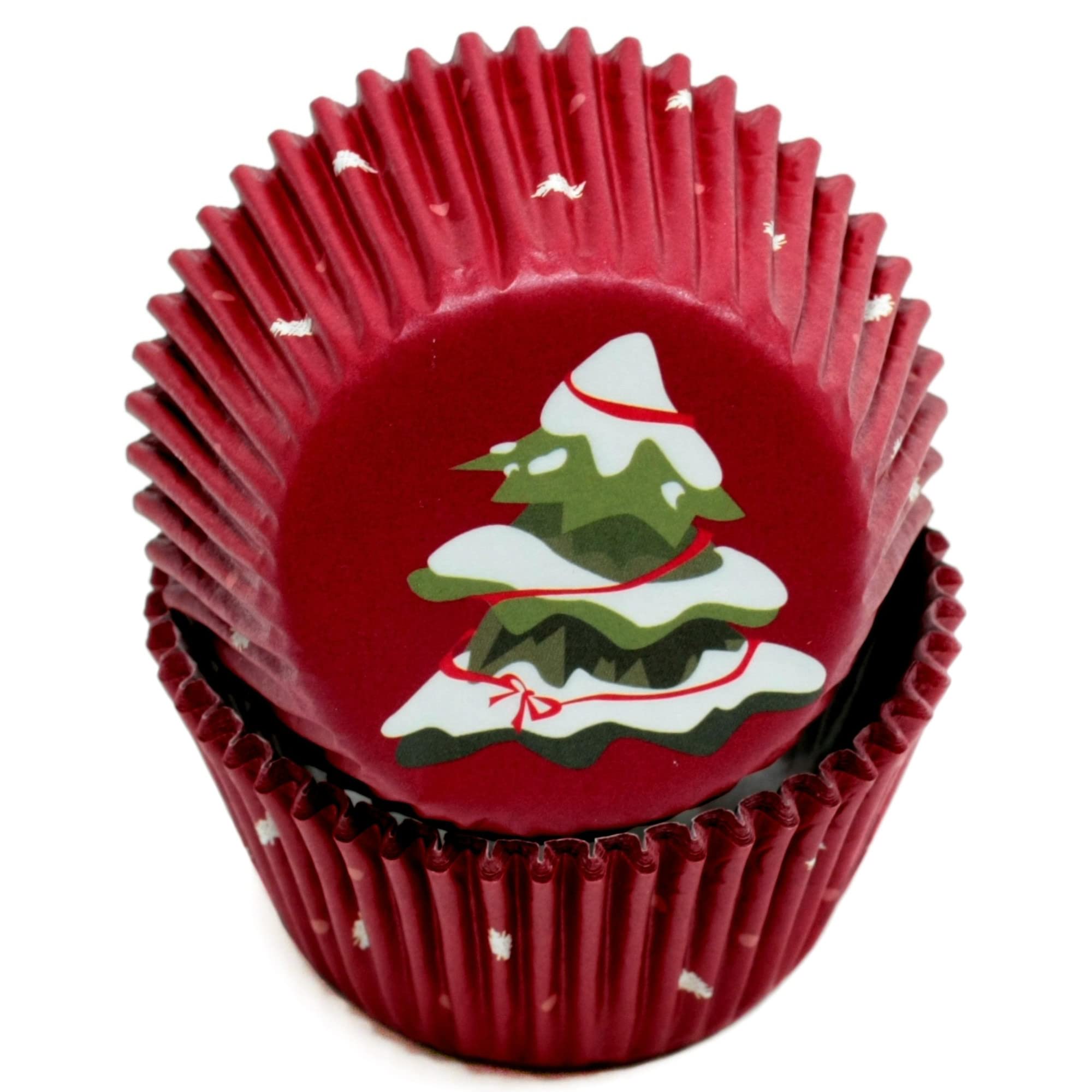 Chef Craft Paper Patterned Christmas Cupcake Liner Set, 200 Count, Multicolor