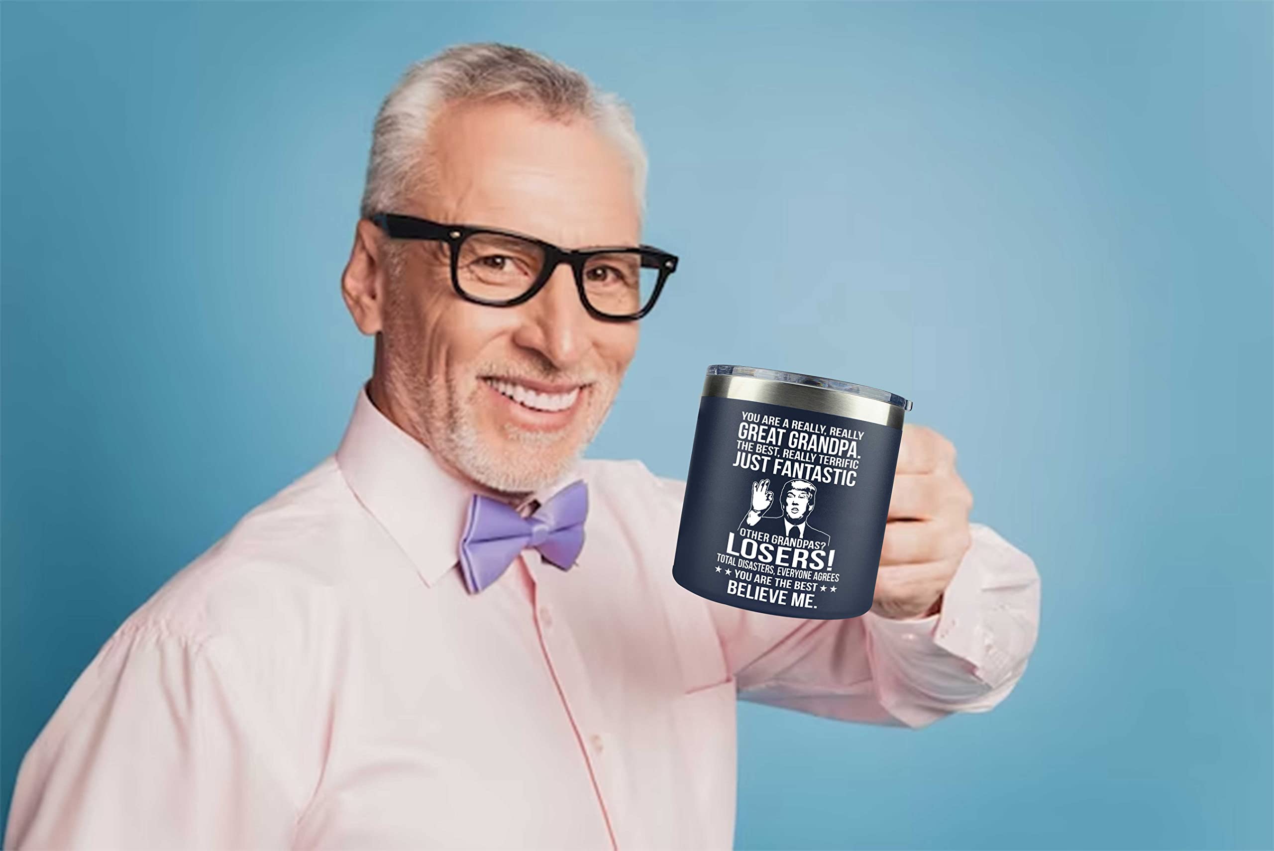 Amazprints Grandpa Gifts - Funny Mug For Christmas, Birthday - 14Oz Navy