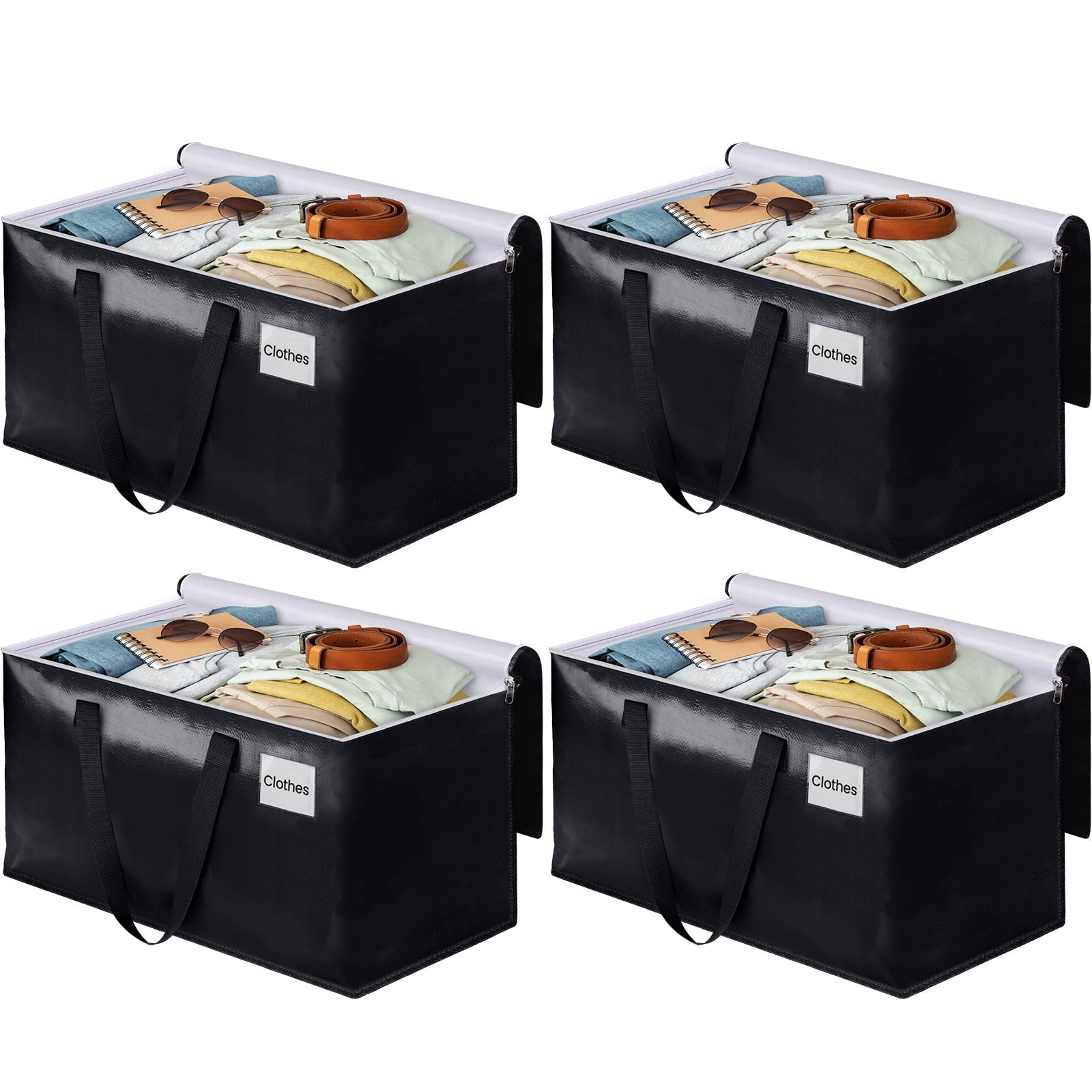 Blisstotes Moving Bags, Heavy Duty Moving Boxes With Zippers Top And Sturdy Handles, Storage Bags For Space Saving And Packing,