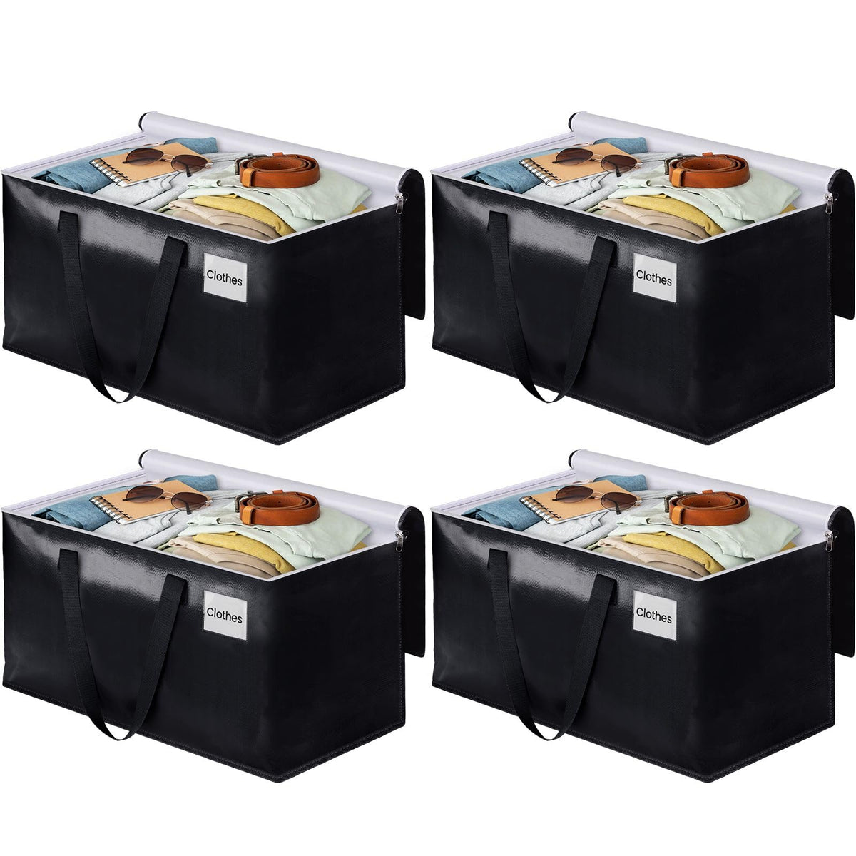 Blisstotes Moving Bags, Heavy Duty Moving Boxes With Zippers Top And Sturdy Handles, Storage Bags For Space Saving And Packing,