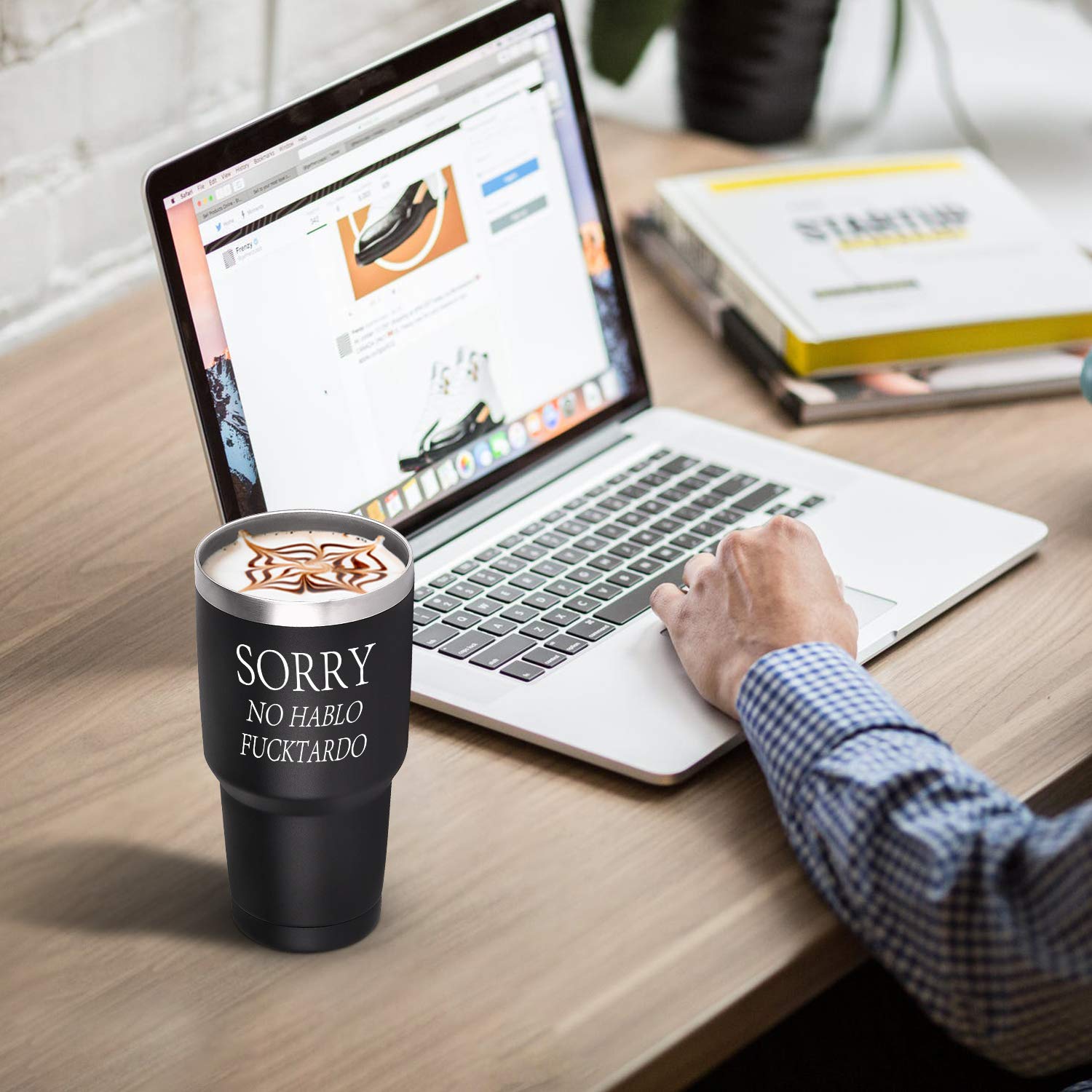 Gingprous Sorry No Hablo Fuctardo Travel Tumbler, Funny Ideas For Men Women Friends Brother Dad Sister Co-Wokers Colleague Emplo