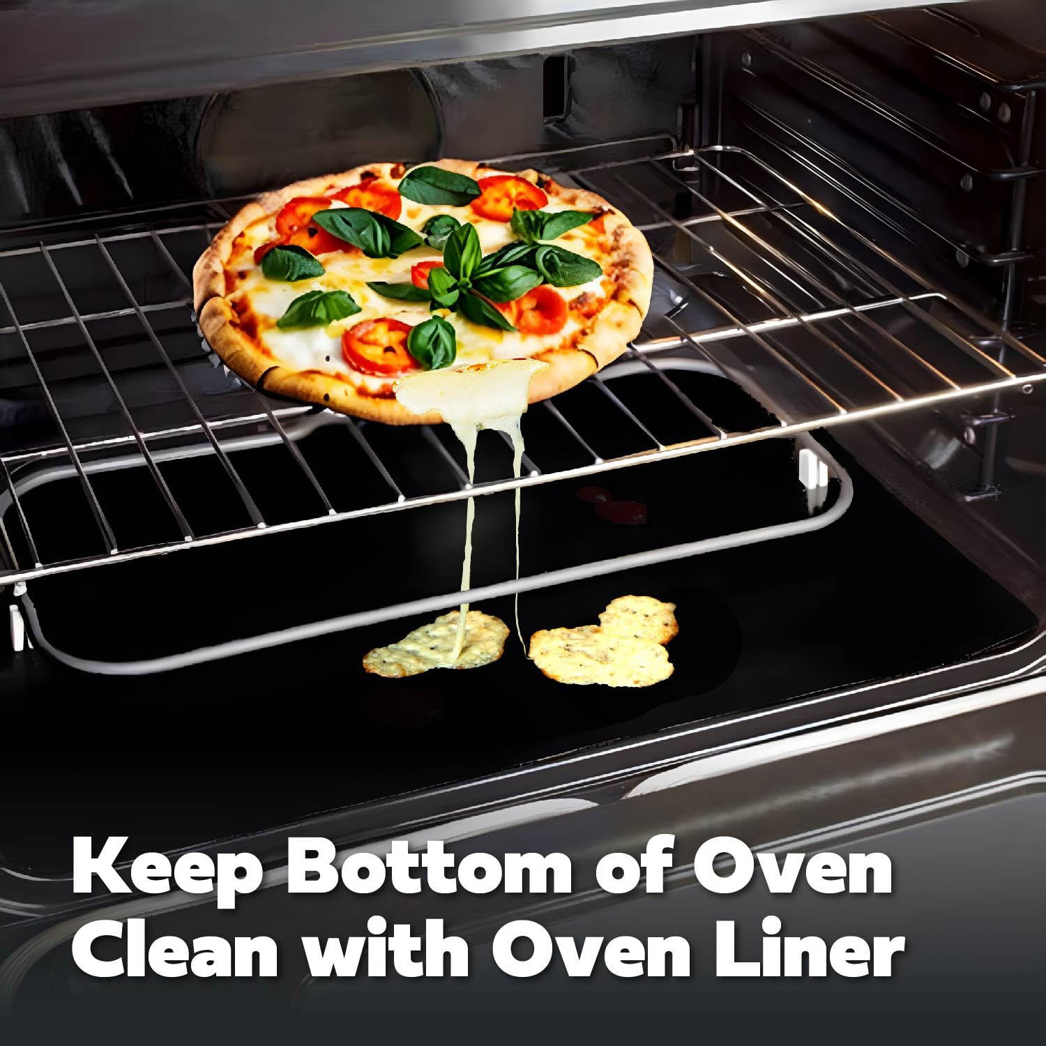 Cooks Innovations Non-Stick Oven Protector Mat, Heavy Duty PTFE-coated, 1-Pack, Black, Model C6141BL08, BPA & PFOA Free