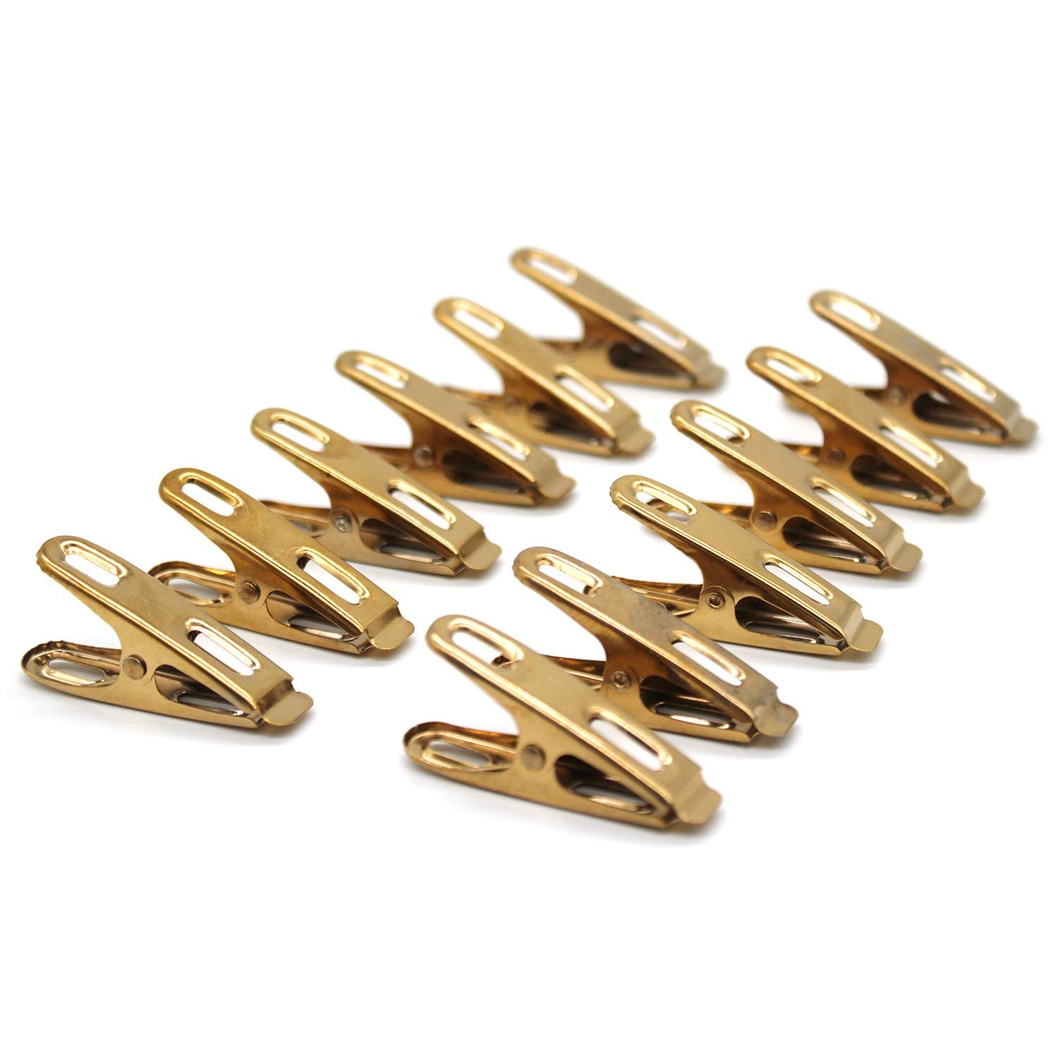 Aitrai Stainless Steel Clothespins-50 Pack Gold Clothespins Wire Metal Clothes Pins Laundry Clips For Outdoor Clothesline Home K