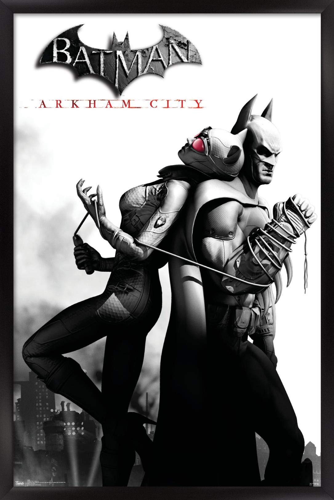Trends International Dc Comics Video Game - Arkham City - Catwoman Wall Poster, 14.725'' X 22.375'', Black Framed Version