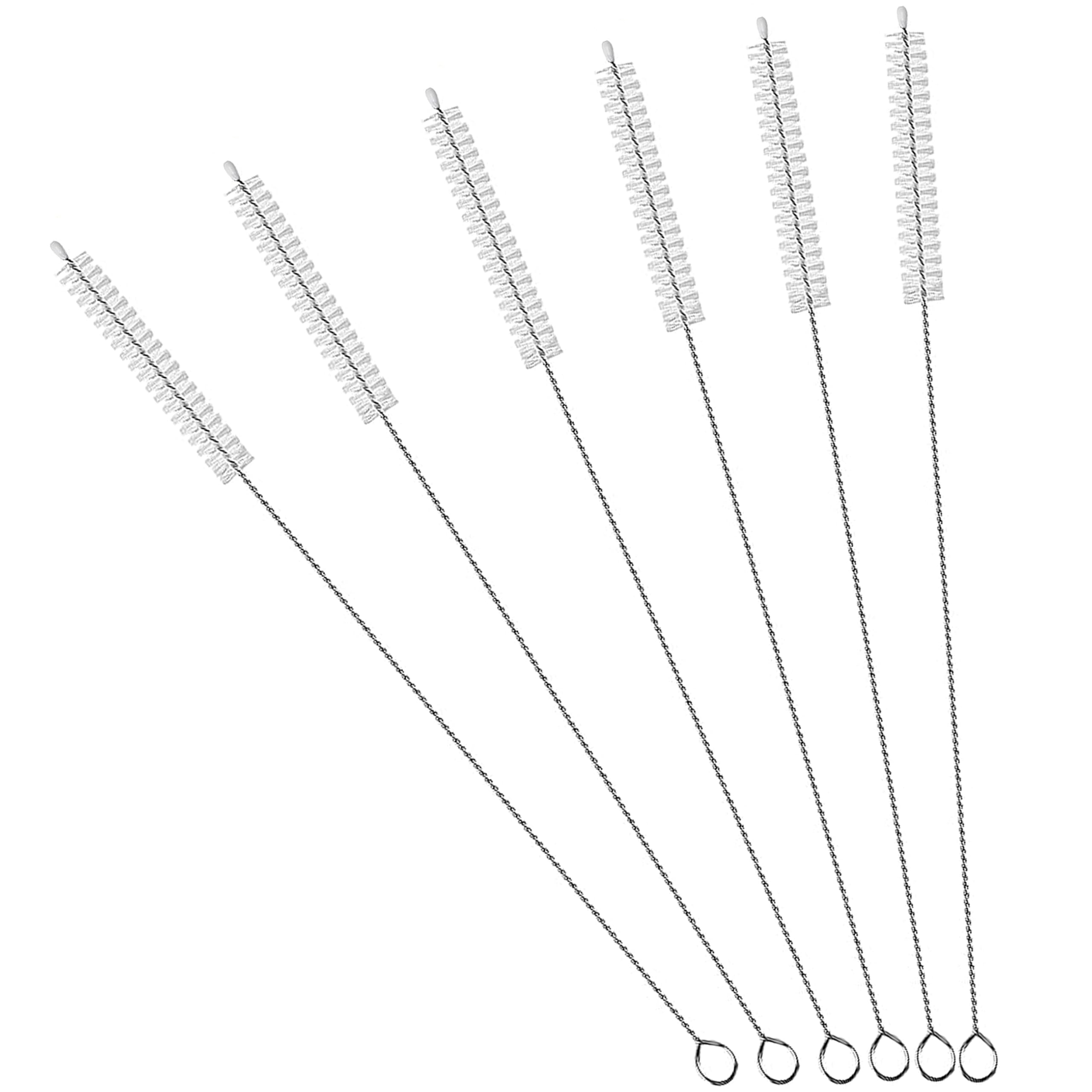 Straw Brush Long 14 Inch, Straws Cleaner Brush of Bristles Diameter 12 mm, Straw Cleaning Brush with Stainless Steel Nylon Brist