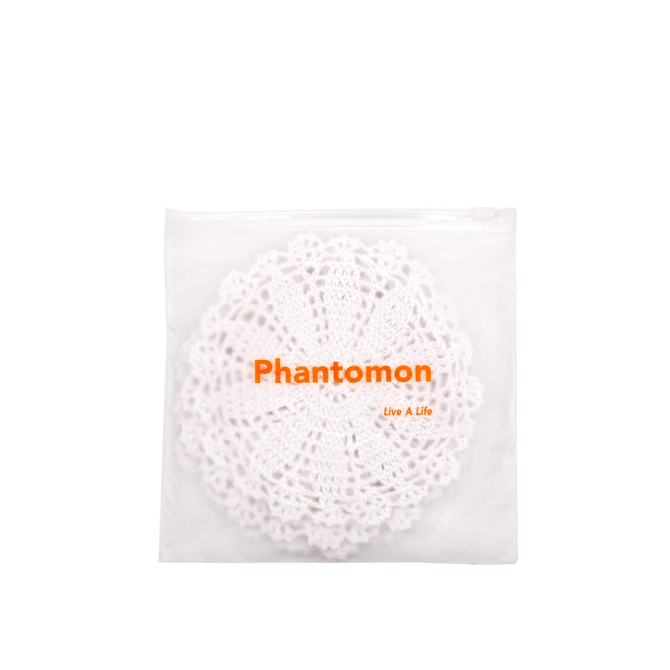 Phantomon 7 Inch Doilies Handmade Round Crochet Cotton Lace Doilies Table Placemats Doilies, Vase Pads Doily, Pack Of 4 (White)