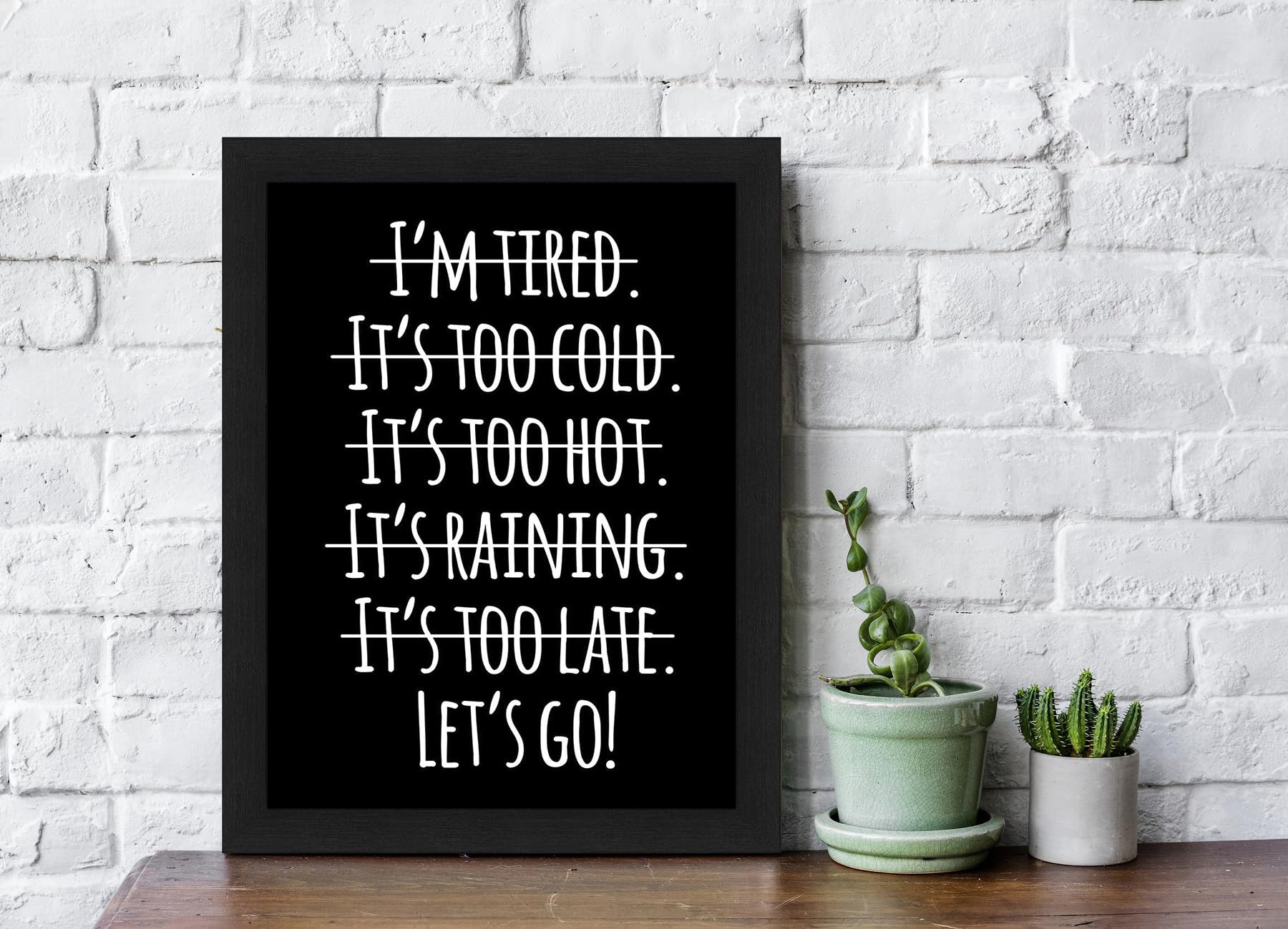 Interio Crafts LetS Go Inspirational Quotes Framed Poster,Motivational Frames For Success,Frames For Office Or Home Wall Decor