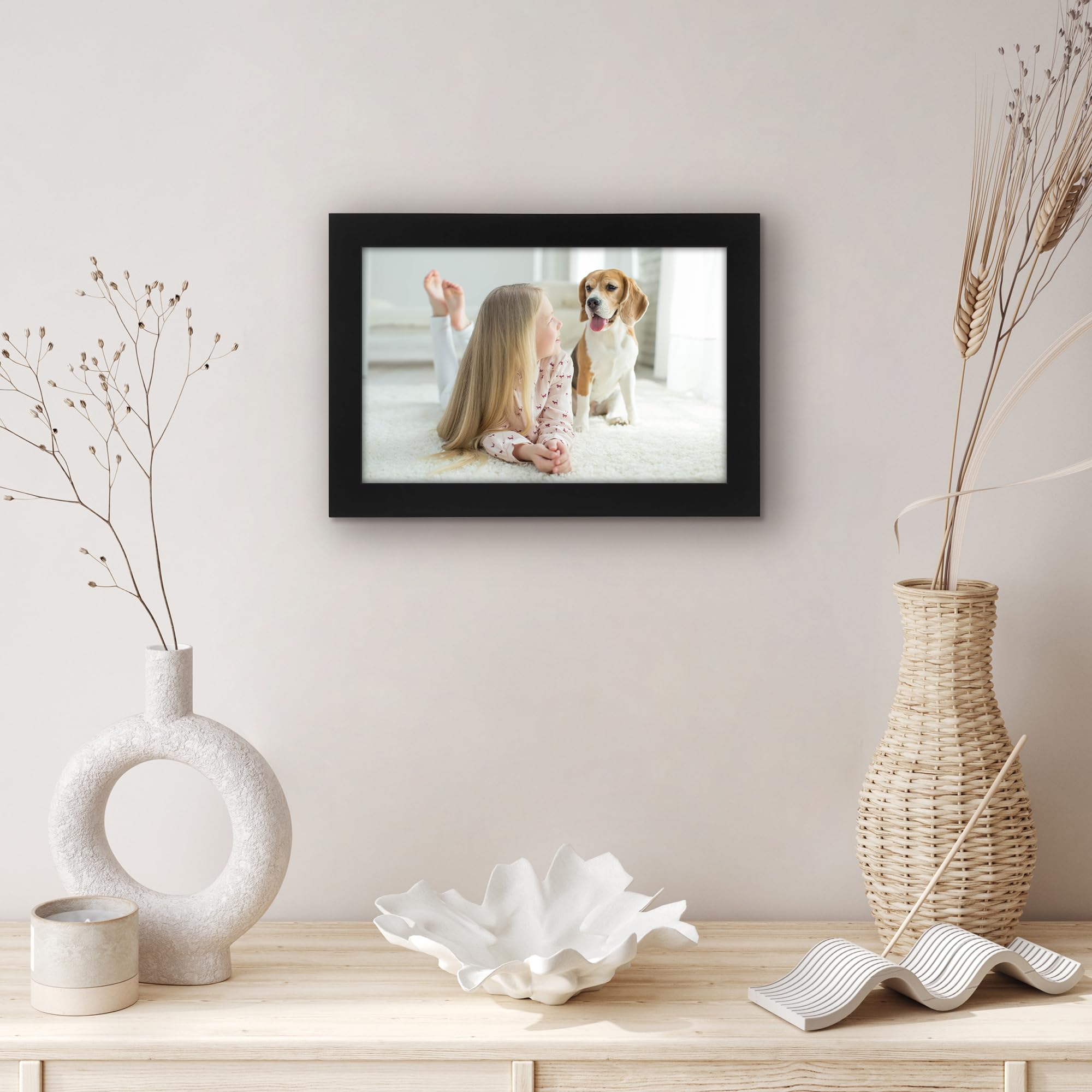 Americanflat 5.5x8.5 Picture Frame with Shatter-Resistant Glass - Signature Collection - Gallery-Style Frames Made of Engineered