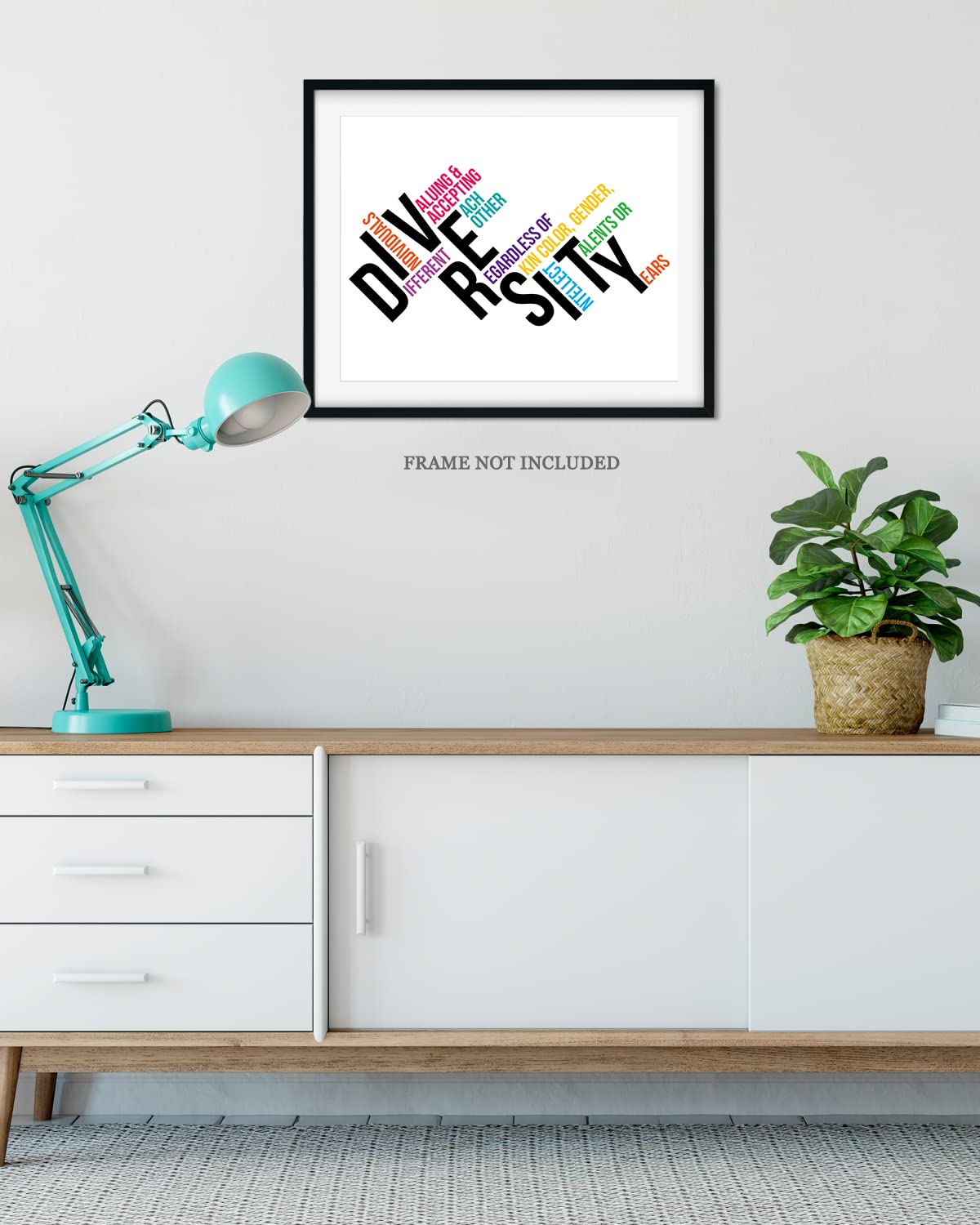 Diversity Wall Art - Social Justice Decor - Diversity Posters For Classroom - Motivational Posters For Classroom - Equality Wall