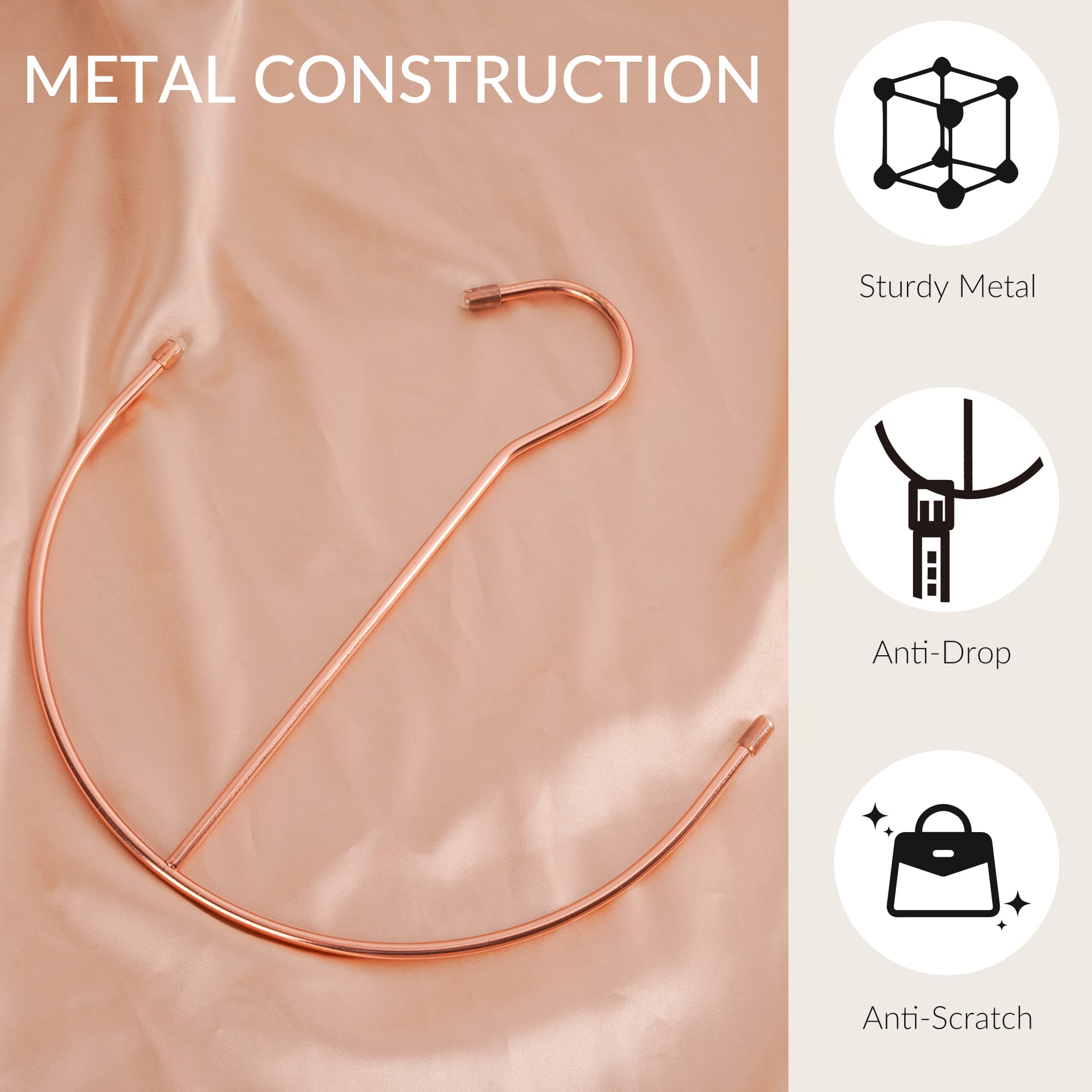 ZEDODIER Belt Hangers  Belt Rack Closet Accessories Organizers  Closet Organizer Hook Rack for Belt  Ties  Scarves  Camisoles  Hats  Bras  Shoes  Rose Gold