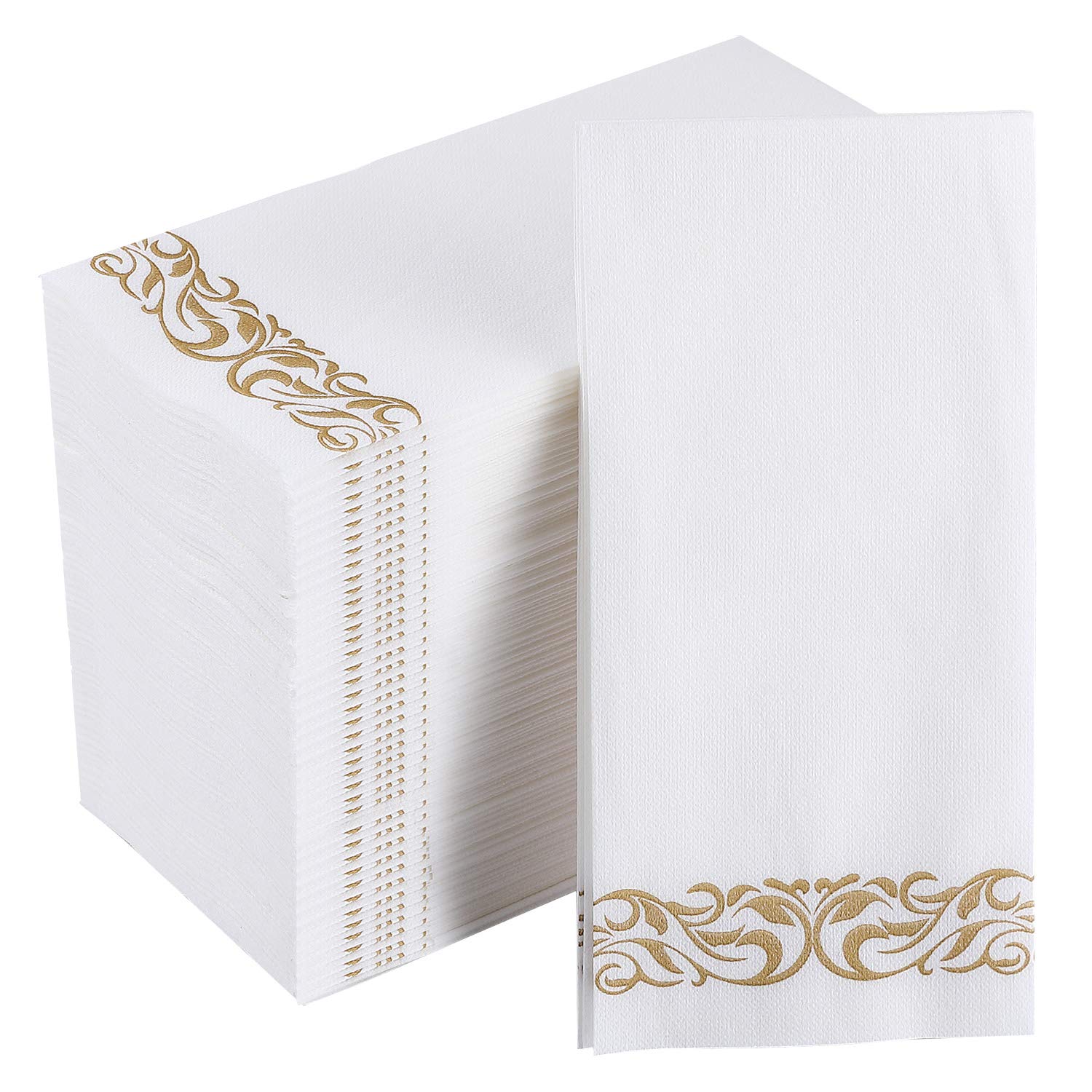 [200 Pack] Disposable Guest Towels Soft And Absorbent Paper Hand Towels Durable Decorative Bathroom Hand Napkins For Kitchen,Par
