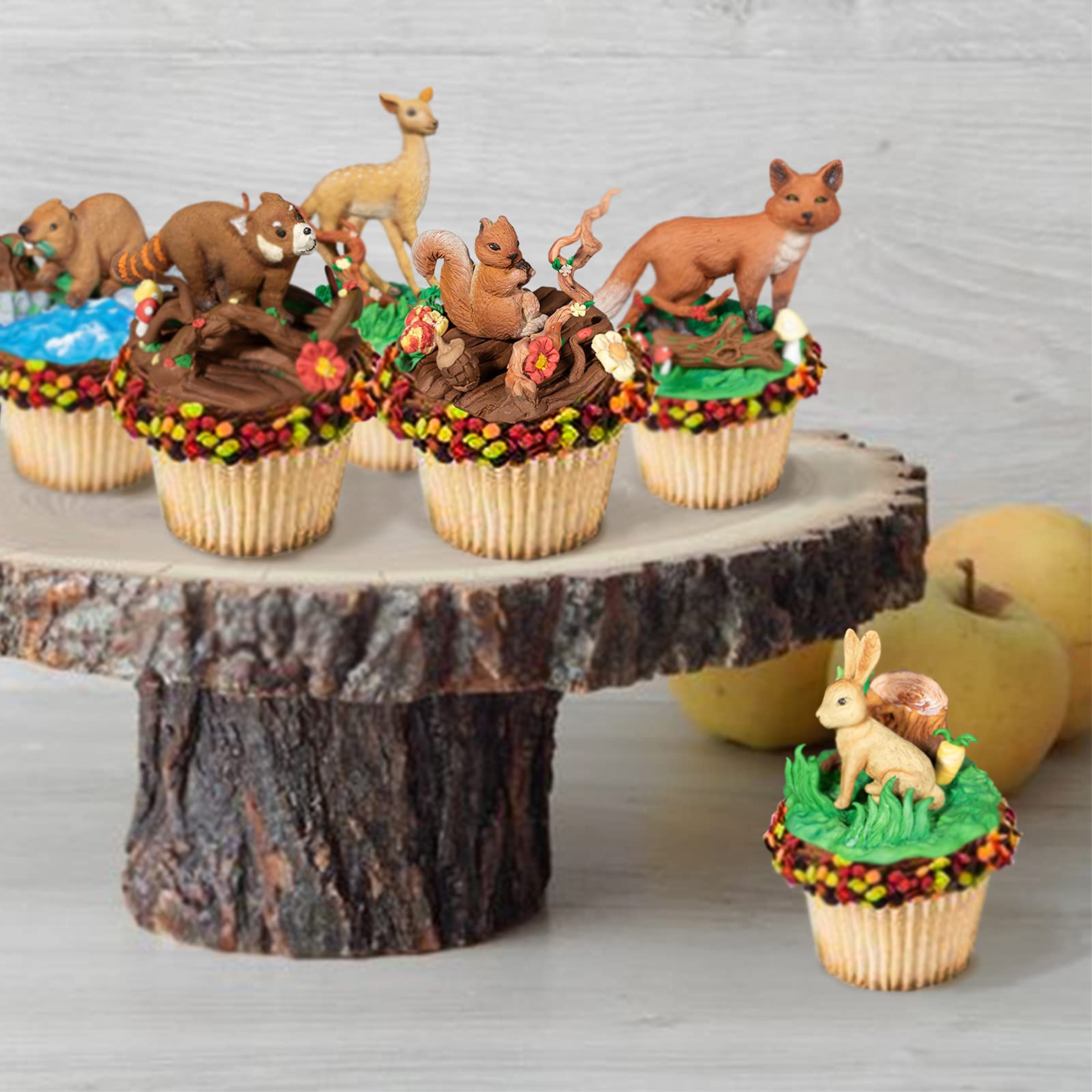Woodland Animal Fondant Silicone Mold Fox Squirrel Rubbit Raccoon Beaver Elk Sika Deer For Sugarcraft Cake Decorating Cupcake To