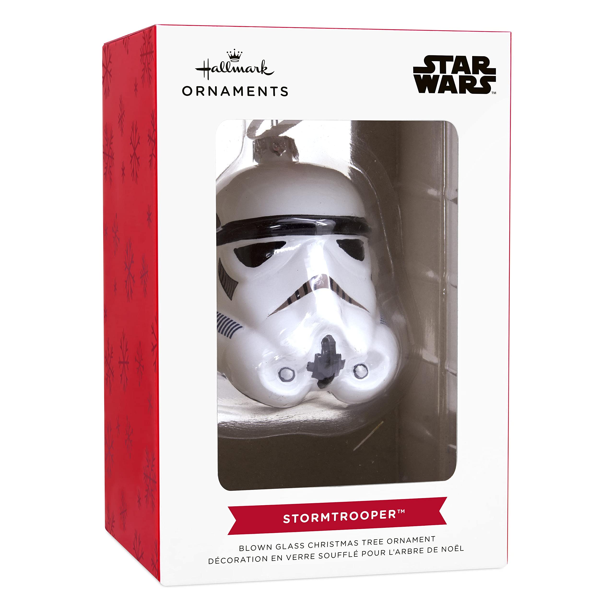 Hallmark Star Wars Stormtrooper Helmet Blown Glass Christmas Ornament
