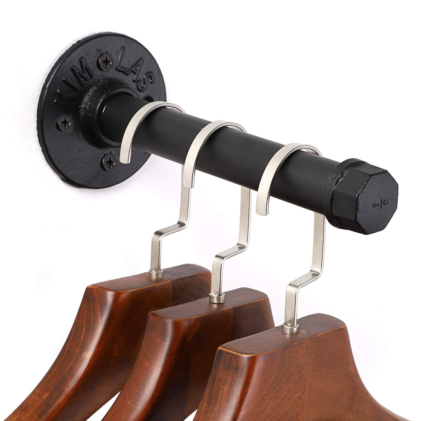 Sumnacon 2 Pcs 7.7 Inch Industrial Pipe Clothes Bar - Heavy Duty Rustic Metal Coat Hanger With Screws, Wall-Mounted Garment Hold