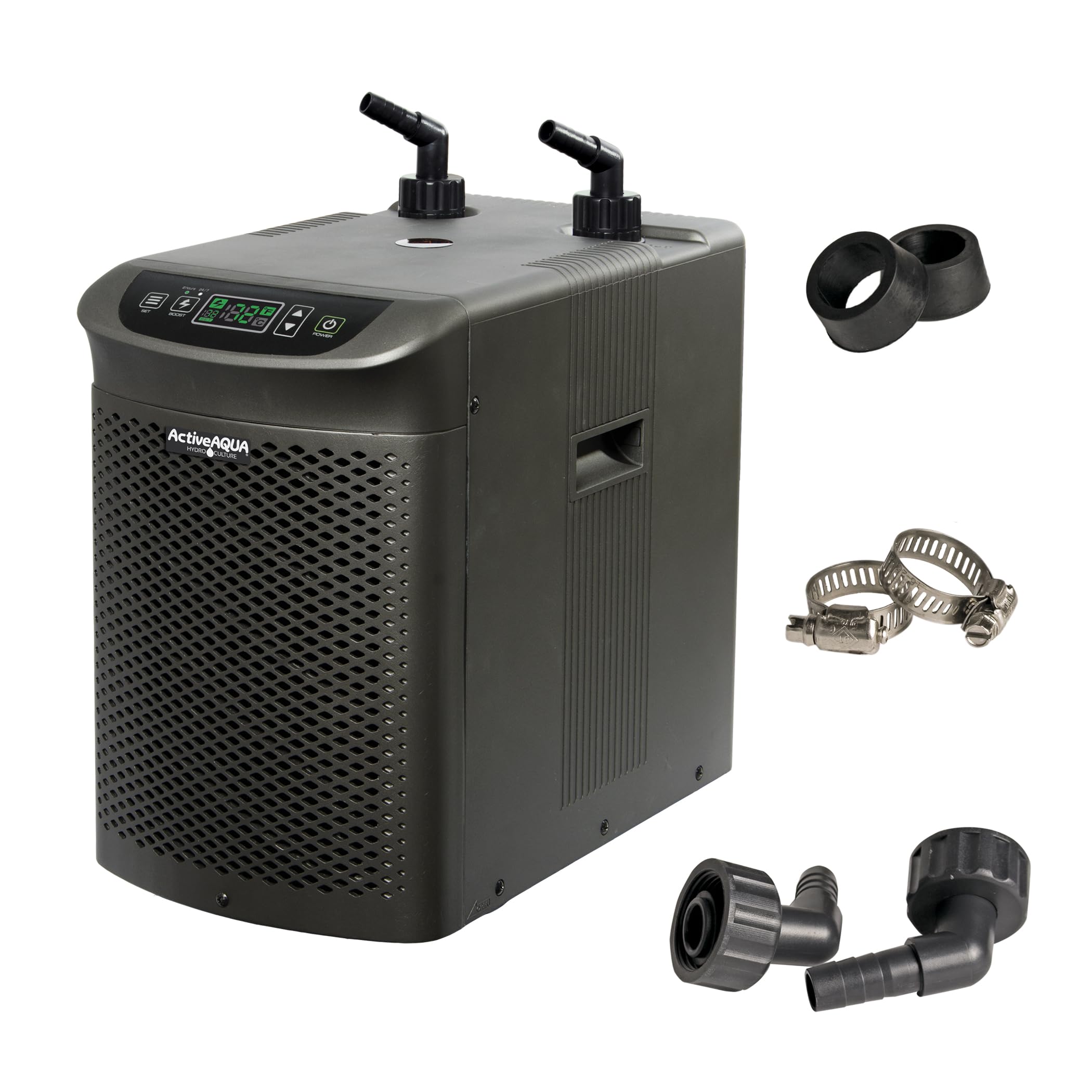 Active Aqua Aach25Hp Hydroponic Water Chiller Cooling System, 1/4 Hp, Rated Btu Per Hour: 3,010, User-Friendly,Black