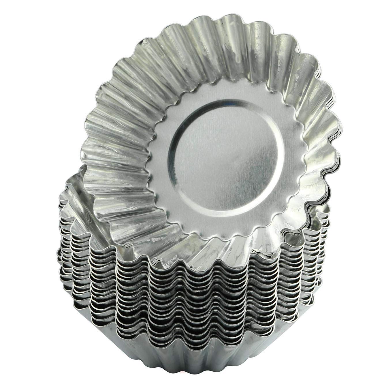 Tegg Egg Tart Mold 20Pcs Aluminium Egg Tart Cupcake Cake Cookie Lined Mould Baking Tools