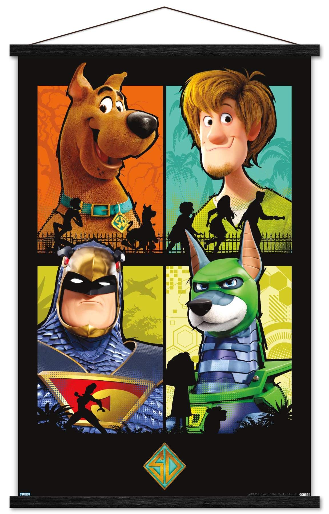 Trends International Scooby- Doo: Scoob! - Grid Wall Poster, 22.375'' X 34'', Print And Black Hanger Bundle