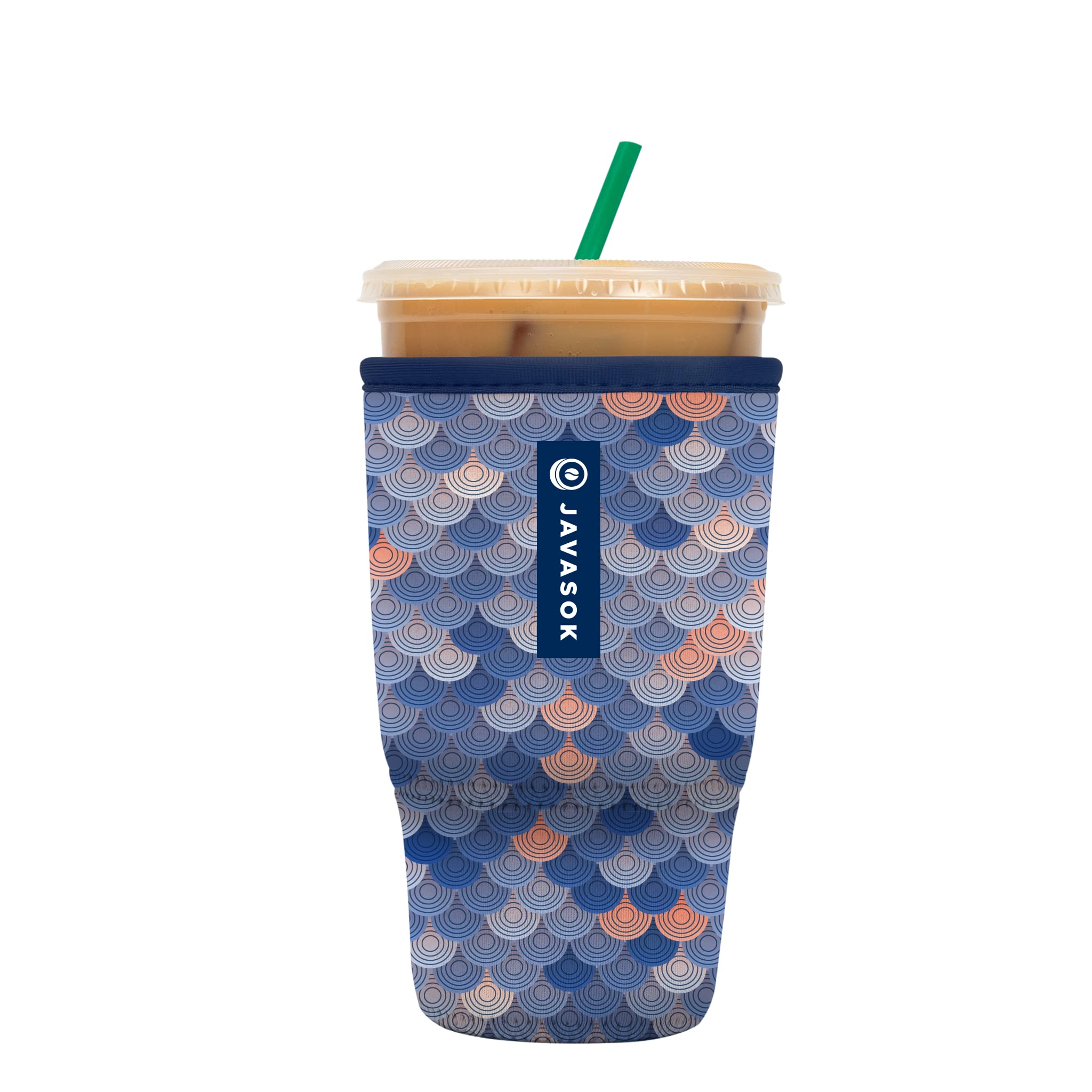 Sok It Java Sok Iced Coffee & Cold Soda Insulated Neoprene Cup Sleeve (Sunrise Boulevard, Large: 30-32oz)