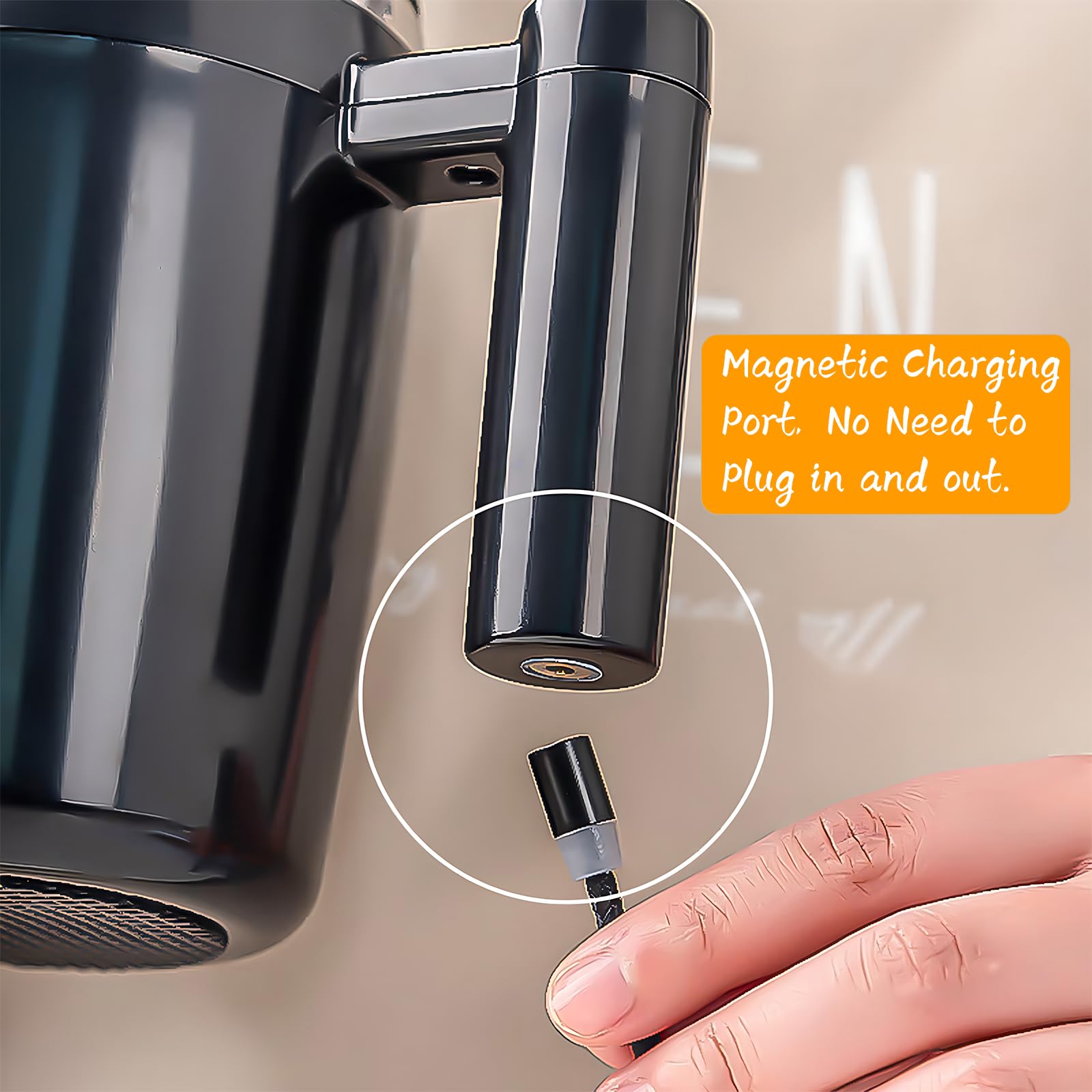 Fovnot Self Stirring Mug, 380Ml Self Stirring Coffee Mug Rechargeable Electric High Speed Mixing Cup Automatic Magnetic Electric