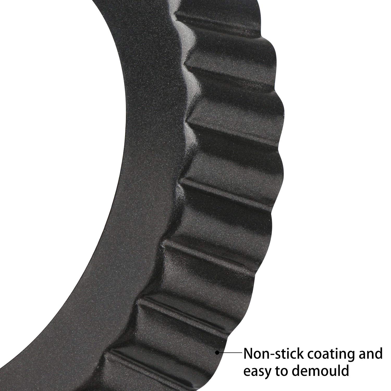 Beasea 6 Inch Tart Pan  4pcs Small Pie Pans Removable Bottom Mini Tart Pans Non Stick Pie Pan  Loose Bottom Fluted Tart Pan Round Instant Pot Quiche Pan for Oven Baking