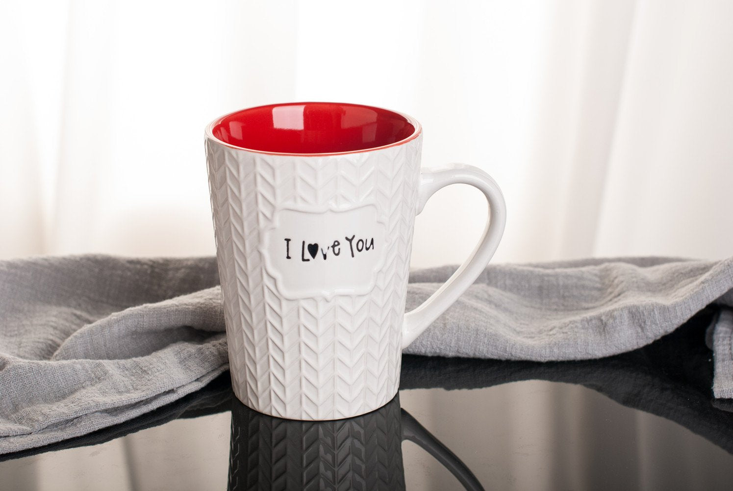Ynsfree I Love You Mug 16 oz Coffee Tea Cup for Dad/Father/Mom/Grandma/Ladies/Wife Birthday/Christmas/Anniversary/Valentine Holidays Ceramic Mugs