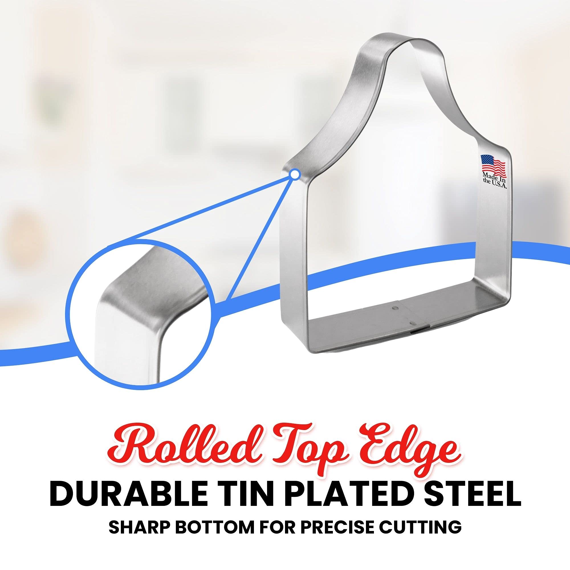 Bread Board Cookie Cutter 4 Inch - Made In The Usa - Foose Cookie Cutters Tin Plated Steel - Ear Tag Cookie Mold